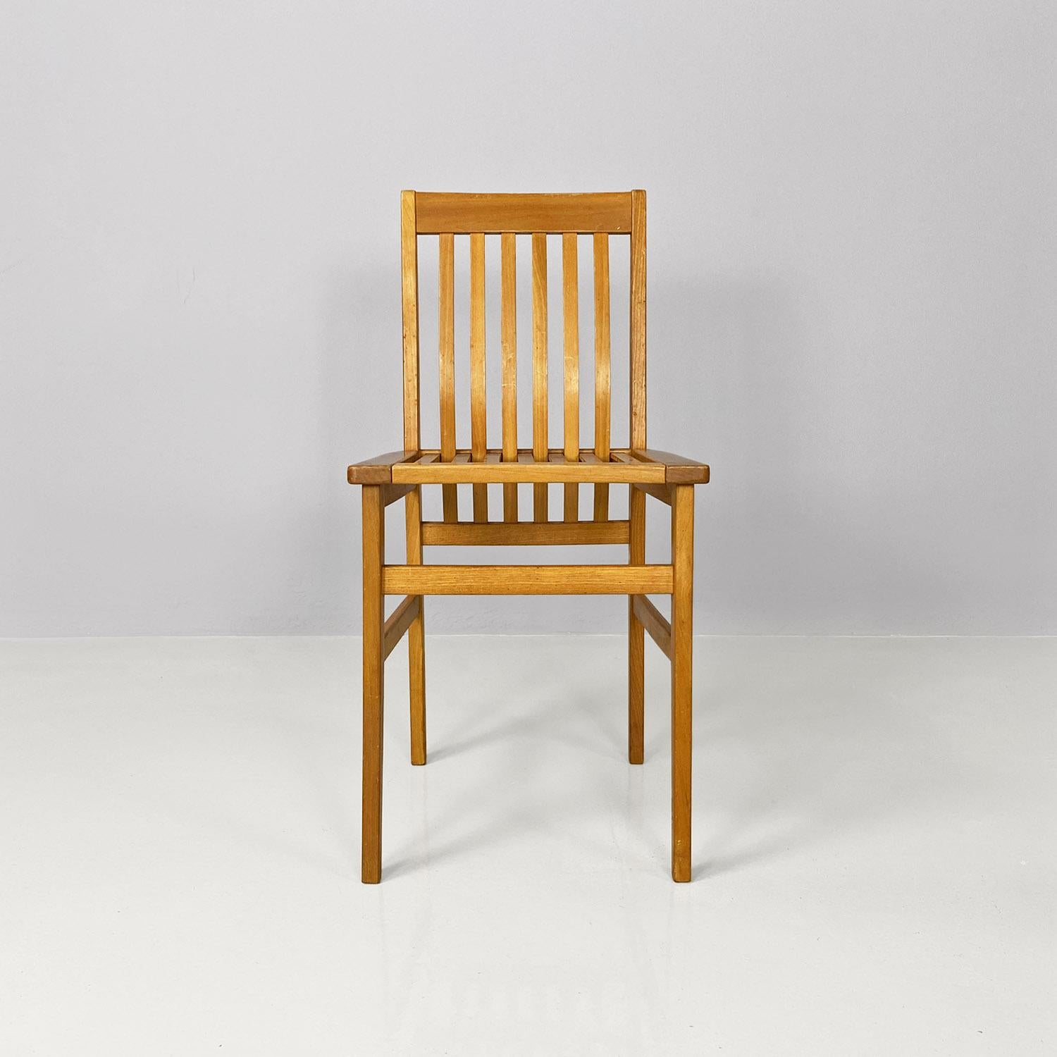 Modern Italian modern set of four wooden Milano chairs by Aldo Rossi for Molteni, 1987 For Sale