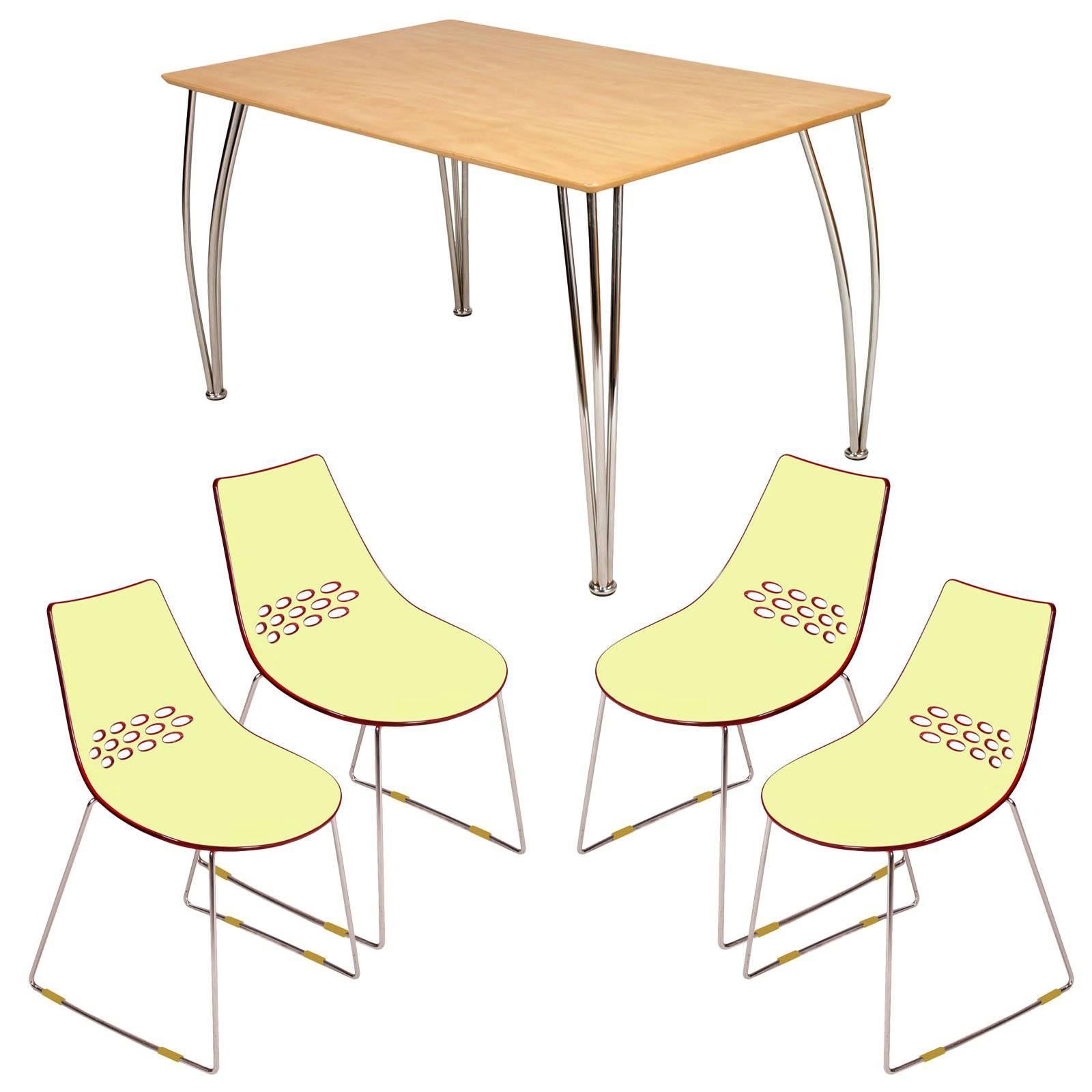 2000s Italian Modern Set, Table by Piero Lissoni, Chairs Connubia by Calligaris For Sale