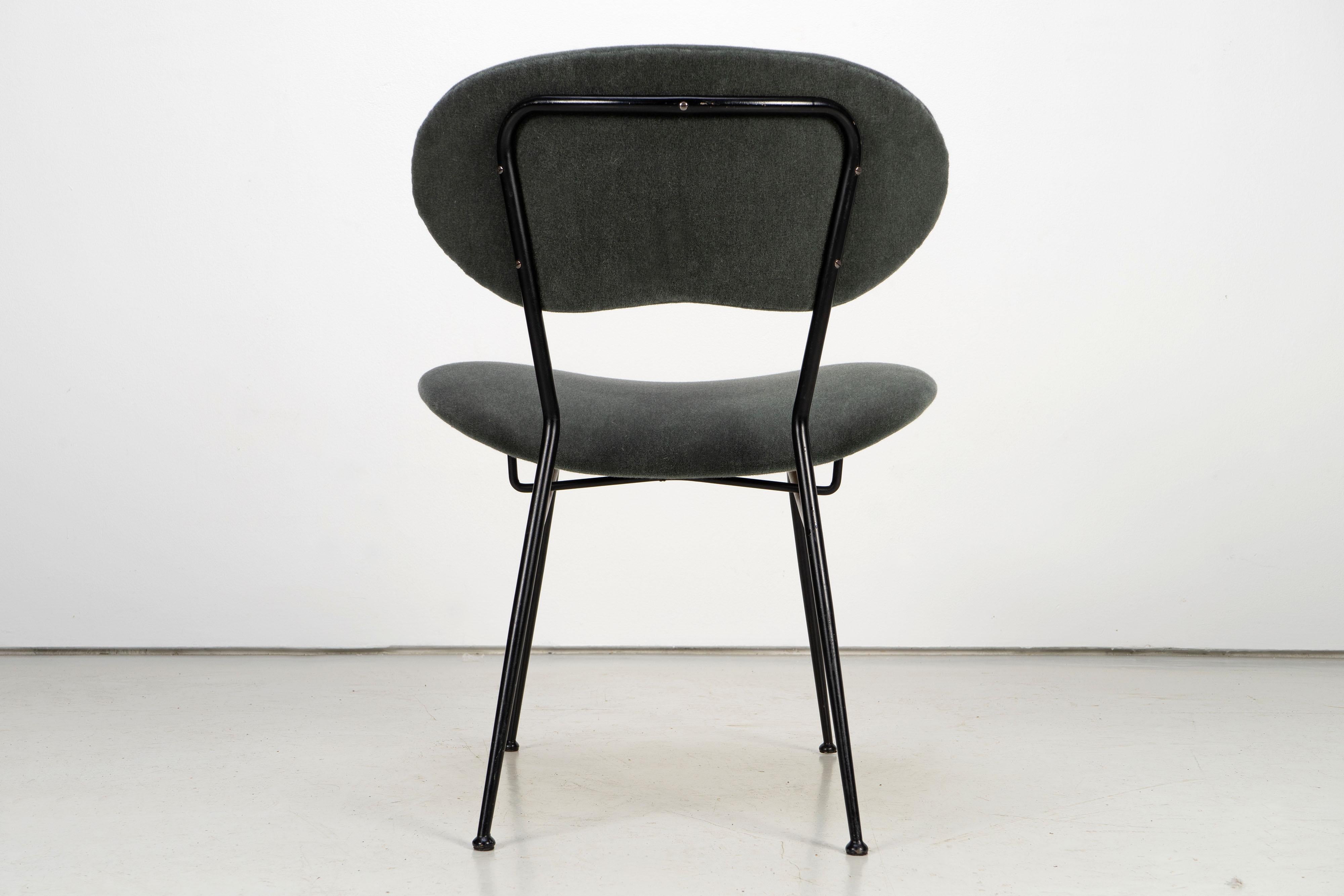 Italian Modern Side Chairs with Mohair, 1960s For Sale 3