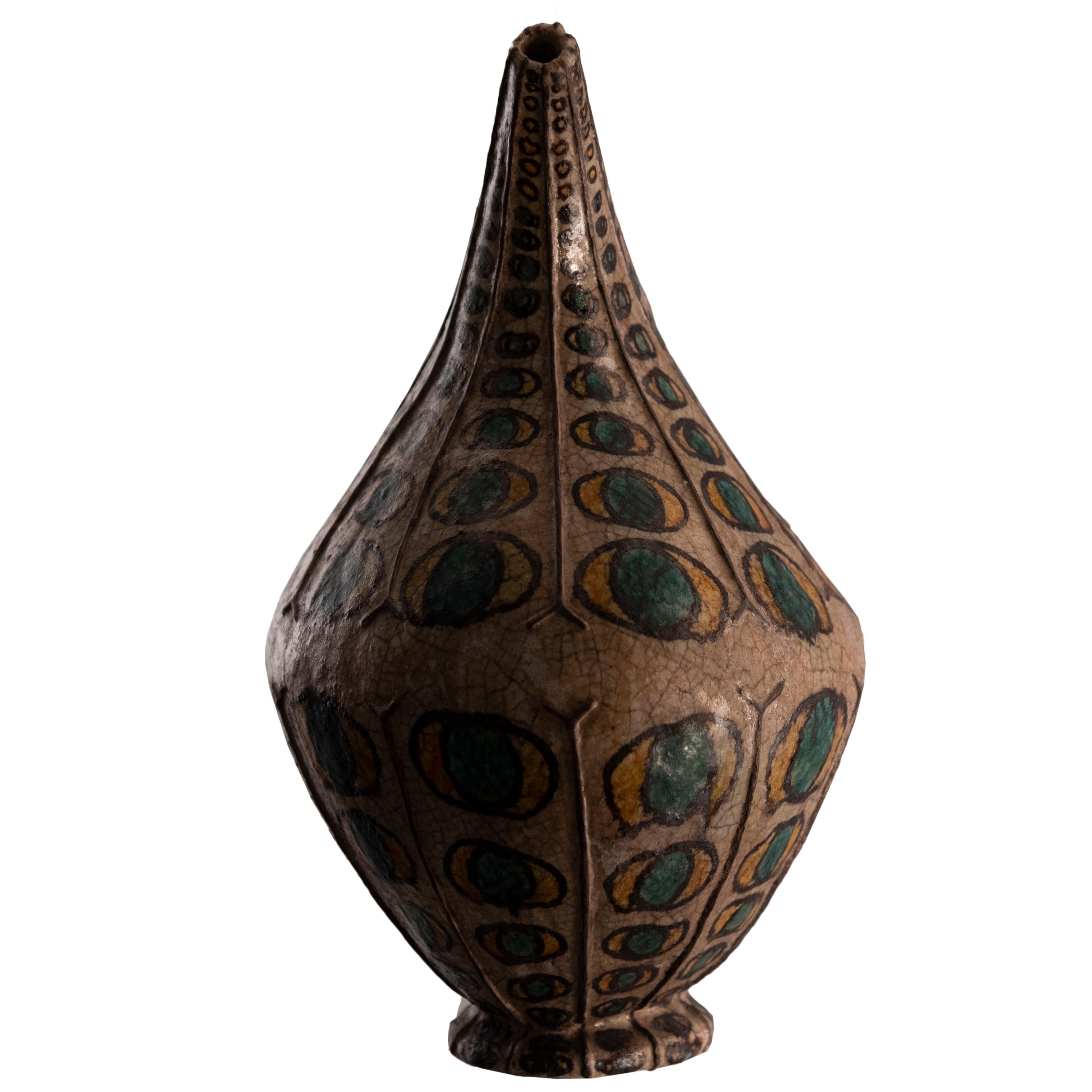 Carlo Zauli Italian Modern Signed And Archived Archaic Vase In Good Condition For Sale In Roma, IT