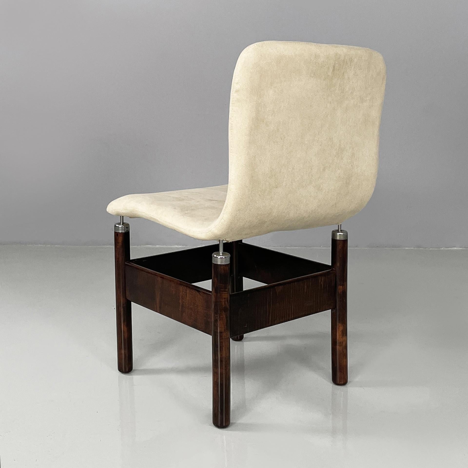 Sedie moderne italiane in legno e metallo Chelsea Introini Saporiti, anni '60 In condizioni buone in vendita a MIlano, IT