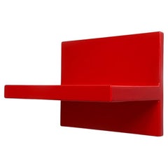 Italian Modern Small Red Plastic Shelf by Marcello Siard for Kartell in 1970s