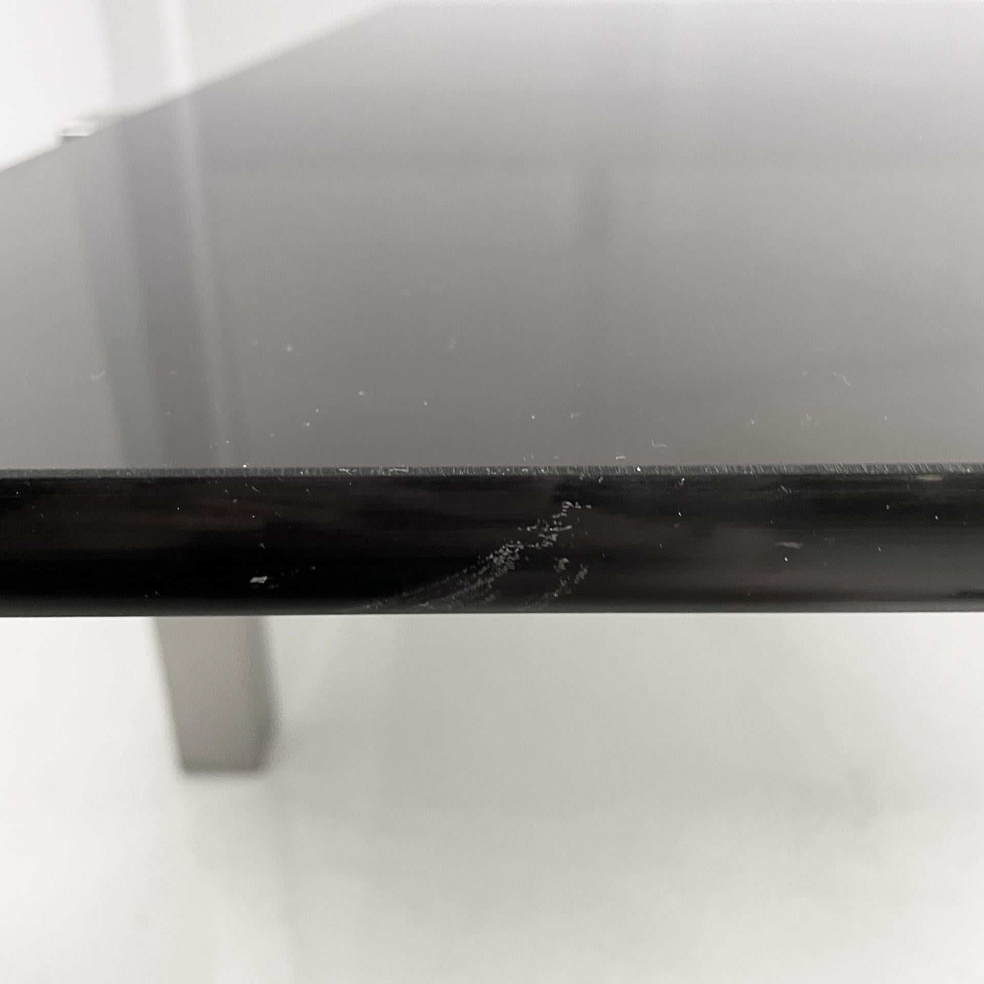 Table basse moderne italienne en verre fumé et acier par Formanova, années 1970. en vente 6