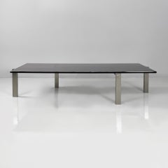 Italian modern smoked glass and steel coffe table by Formanova, 1970s