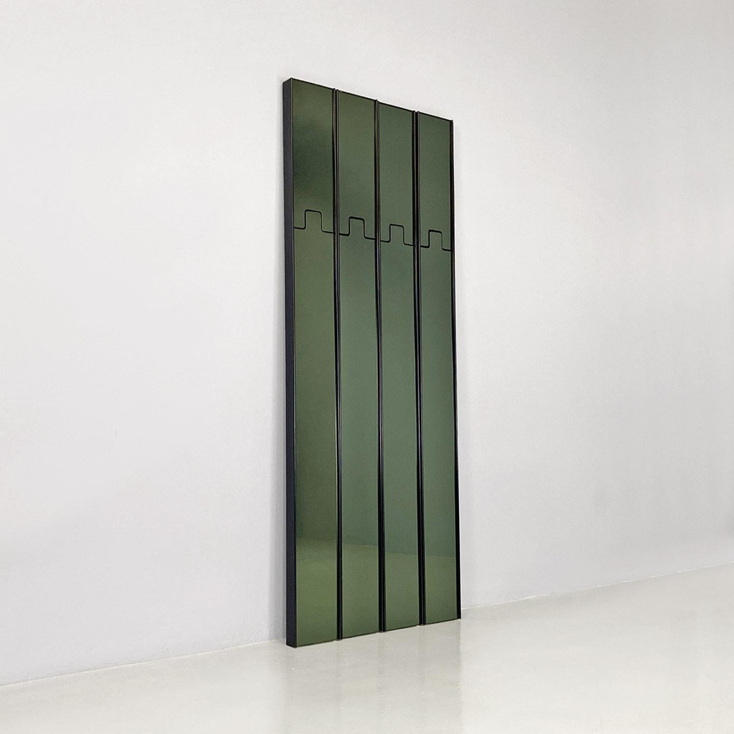 Glass Italian modern smoked Gronda modular wall mirrors, Luciano Bertoncini, Elco 1970 For Sale