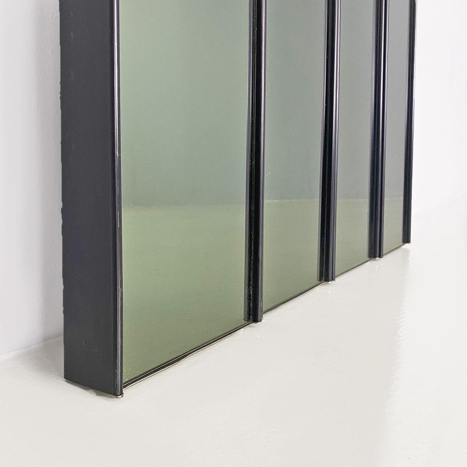 Italian modern smoked Gronda modular wall mirrors, Luciano Bertoncini, Elco 1970 For Sale 2