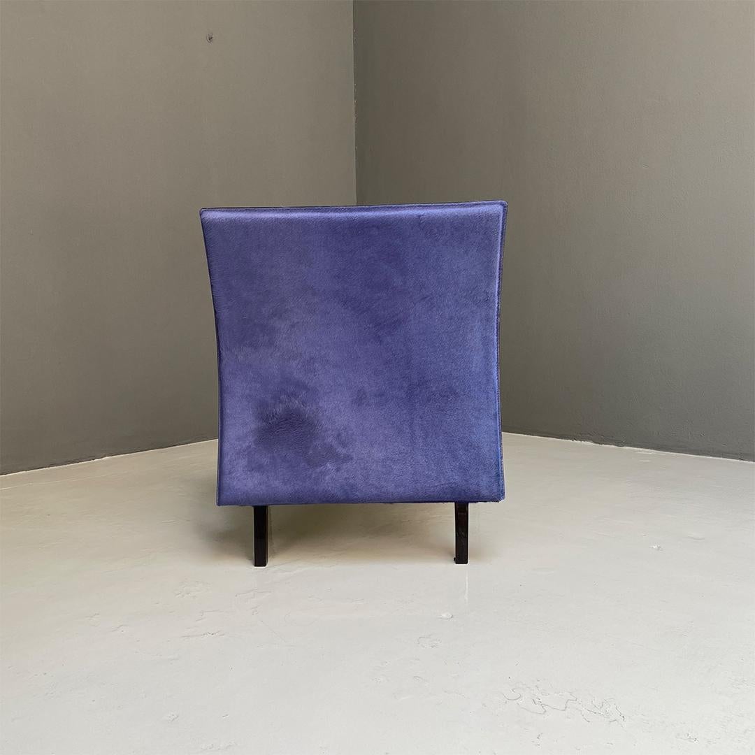 Italienischer moderner italienischer Sessel aus Massivholz und Leder, mehrfarbig, mit Armlehnen, 1980er Jahre im Angebot 2