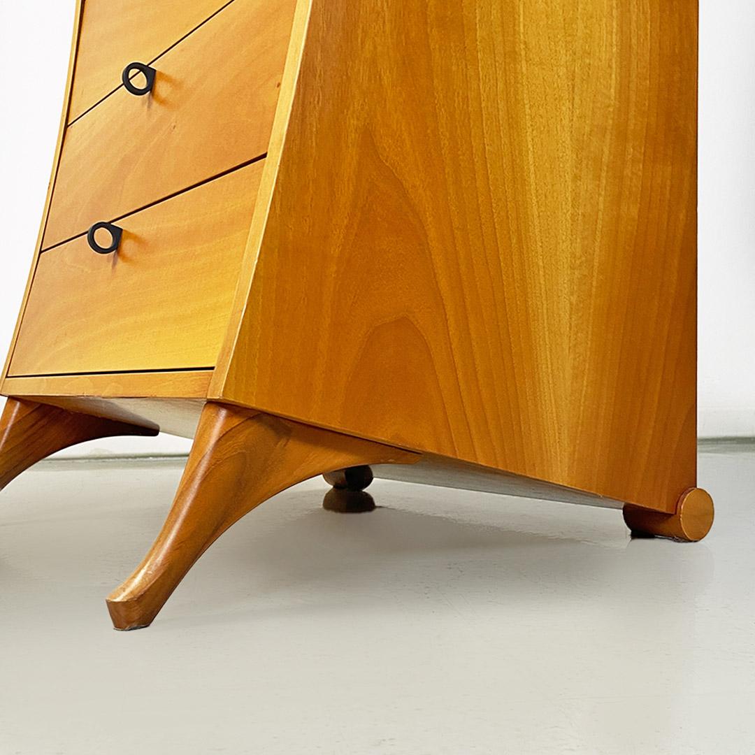 Italian modern solid wood chest of drawers by Umberto Asnago for Giorgetti, 1982 For Sale 6