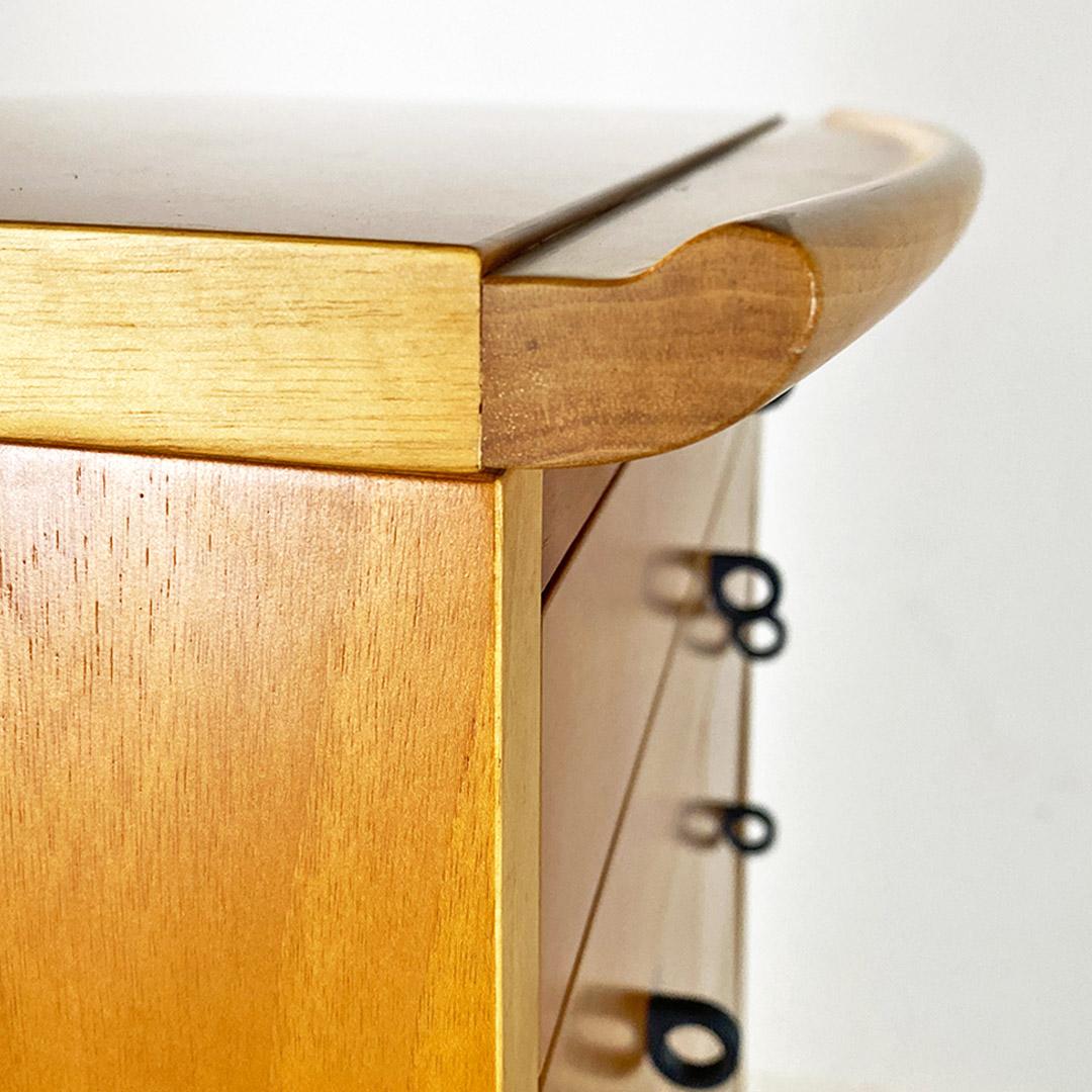 Italian modern solid wood chest of drawers by Umberto Asnago for Giorgetti, 1982 For Sale 7