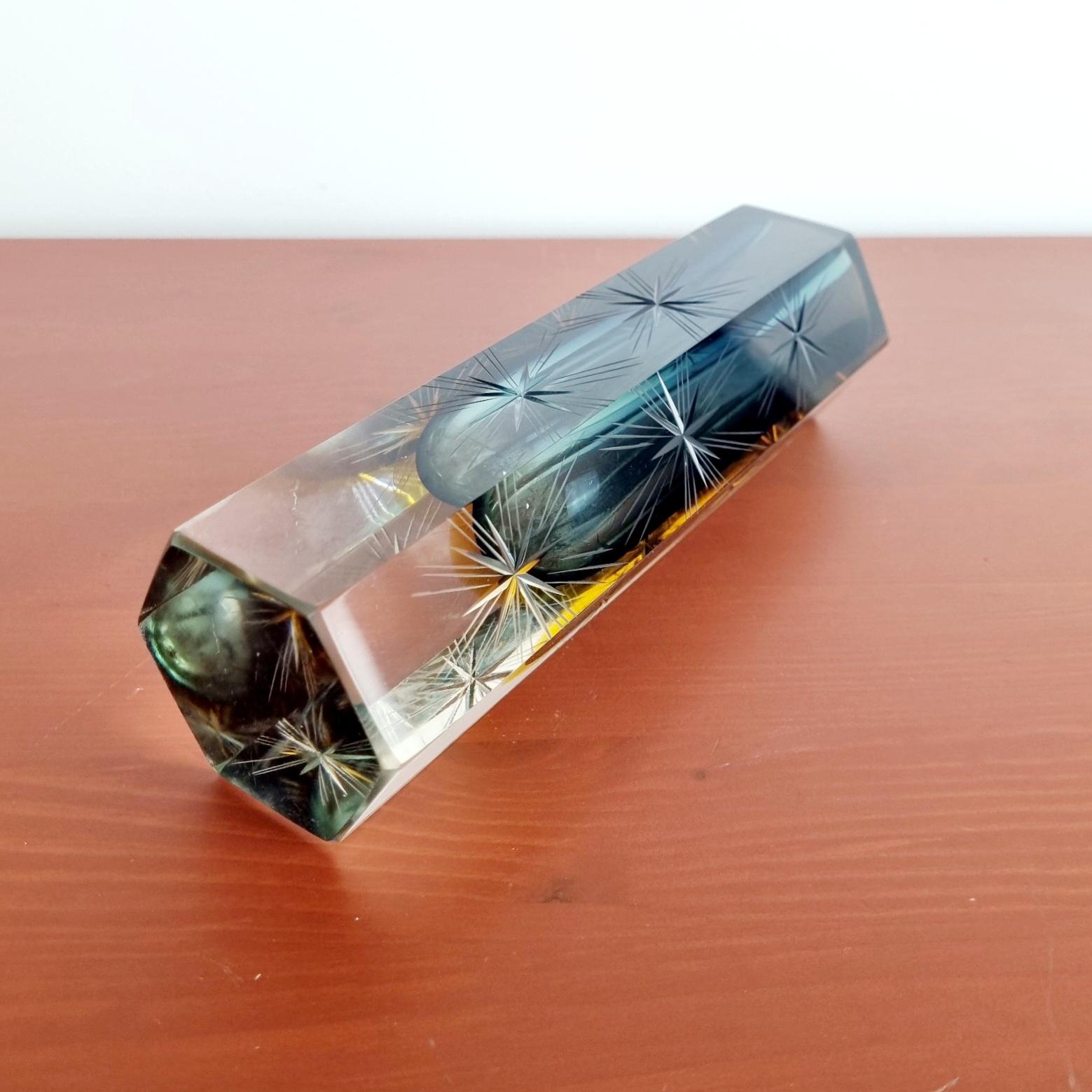 Italienische Moderne Murano Glass Sommerso Vase von Pagnin und Bon, Italien 60er Jahre (Moderne der Mitte des Jahrhunderts) im Angebot