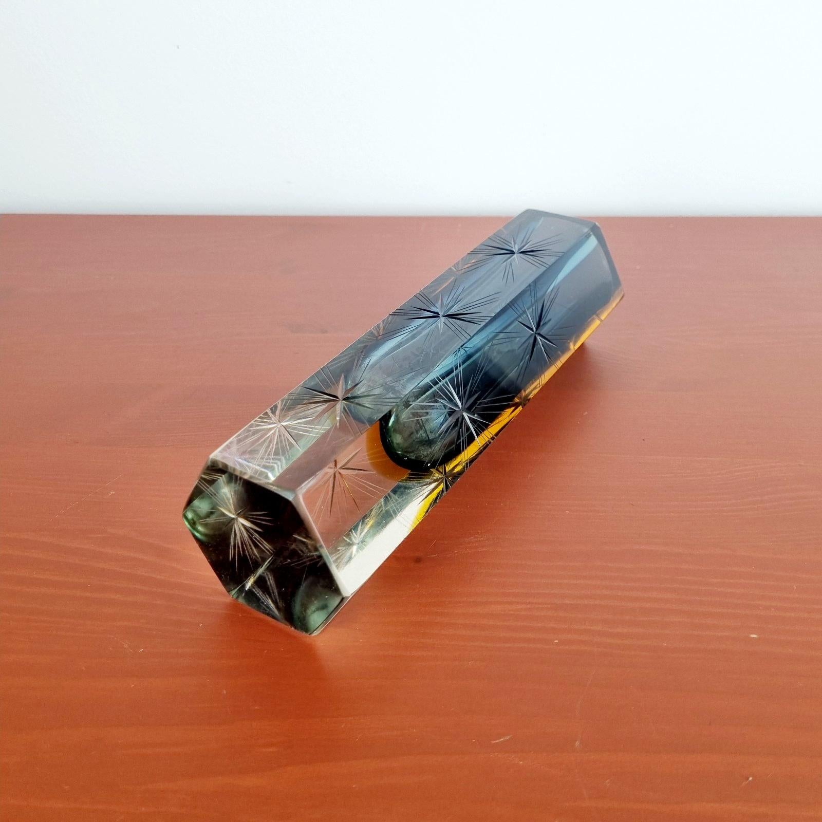 Italienische Moderne Murano Glass Sommerso Vase von Pagnin und Bon, Italien 60er Jahre im Angebot 3