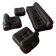Italian Modern Soriana Seating Suite Designed By Tobia Scarpa For Cassina, 1960s