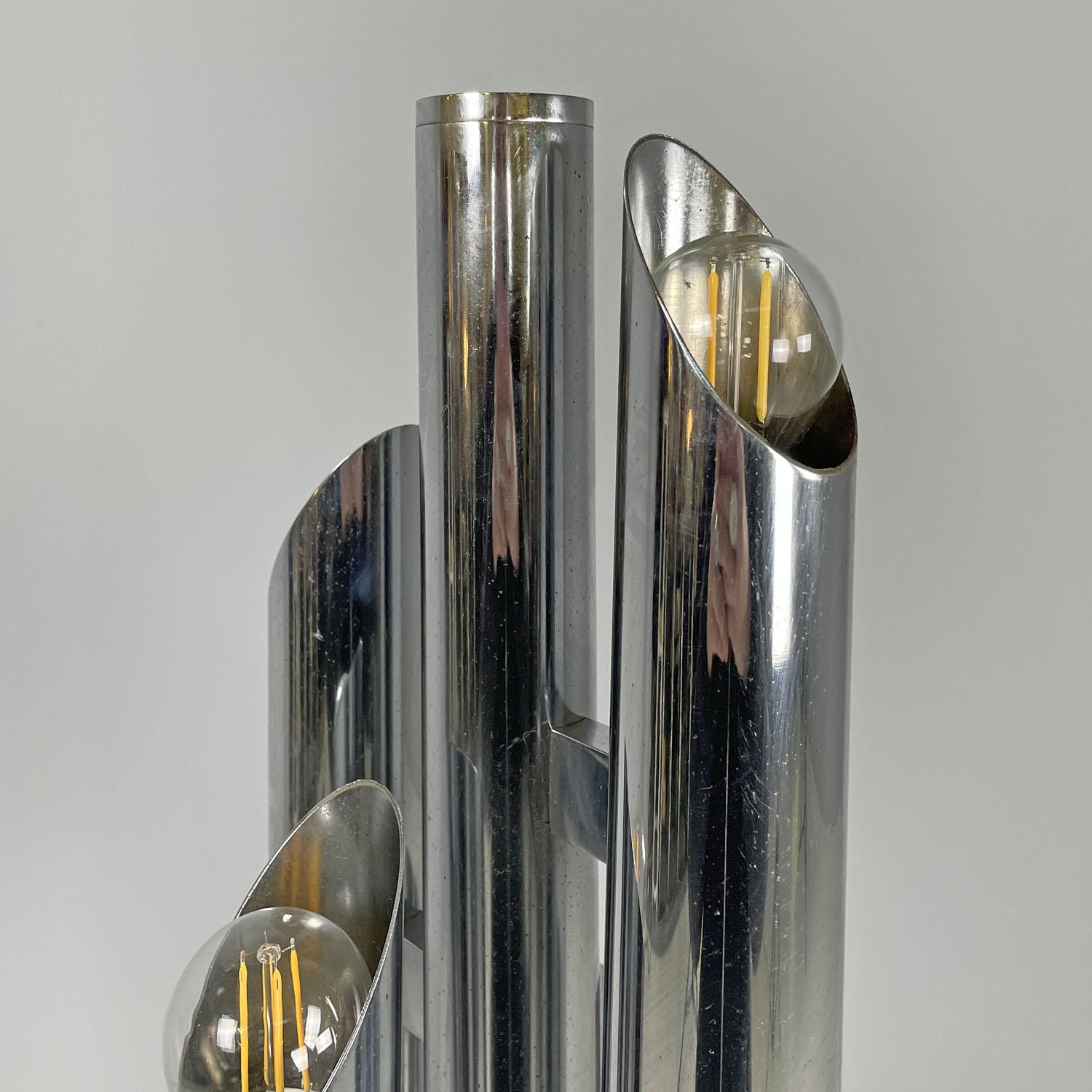Lampadaire italien moderne Space Age en métal chromé, 1970 en vente 6