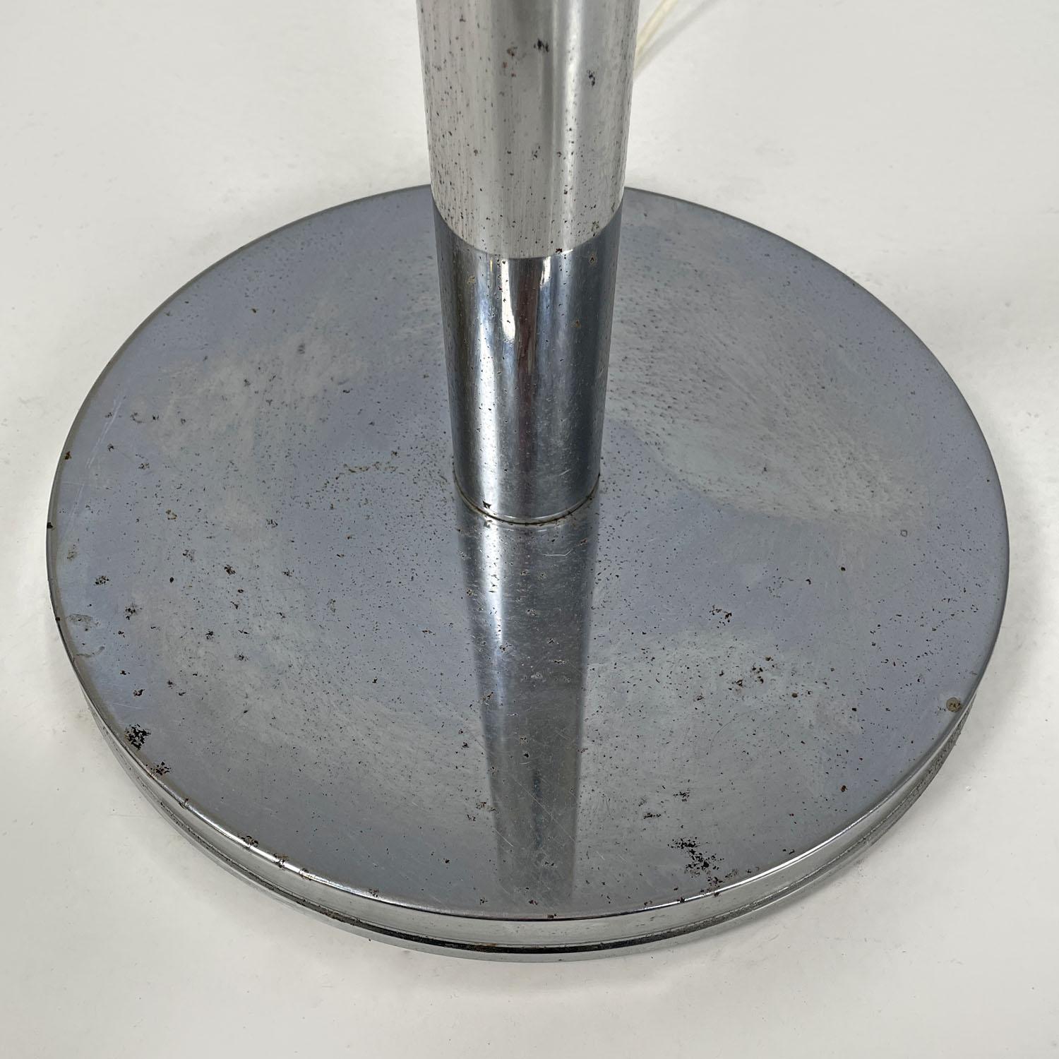 Italian modern Space Age floor lamp in chromed metal, 1970s For Sale 12