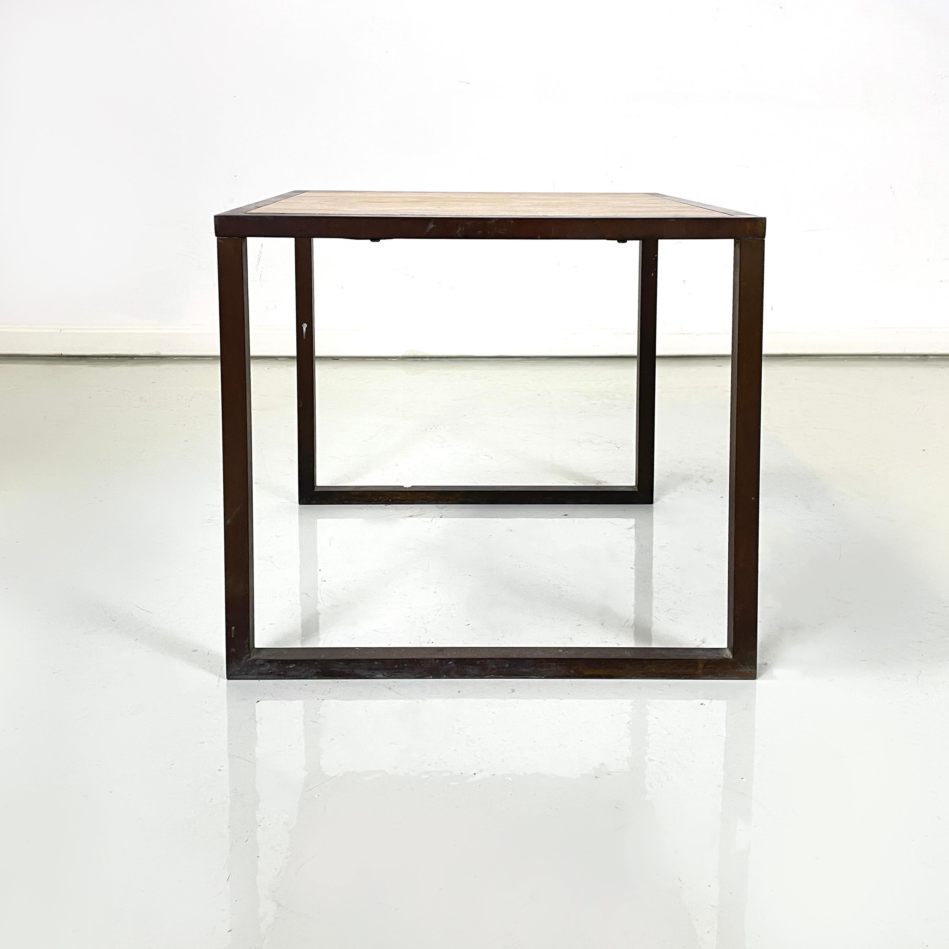 square travertine coffee table