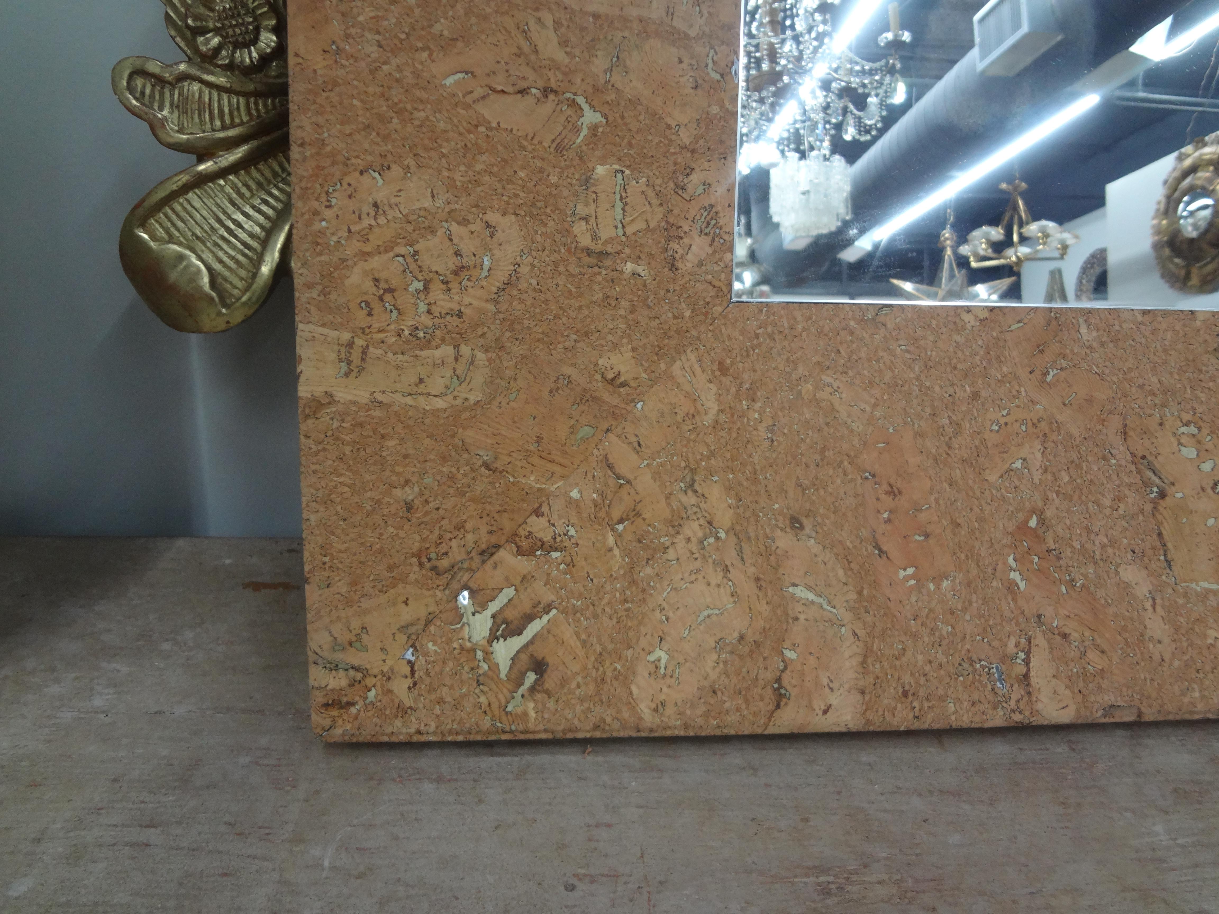Italian Modern Square Cork Mirror.
This handsome Italian mid century modern square cork mirror was executed in a most unusual type of cork and is versatile enough to work in a variety of interiors or design themes.
Stunning!