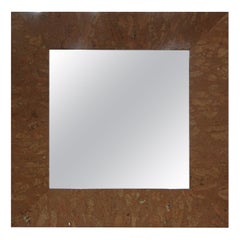 Italian Modern Square Cork Mirror