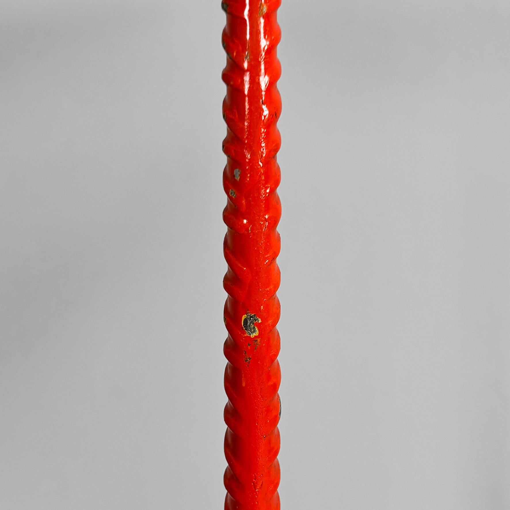 Italienische moderne quadratische rote und blaue Metallsockel, 1970er Jahre im Angebot 6