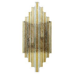 Lampada da parete moderna impilata in vetro di Murano di Poliarte, Italia anni '70