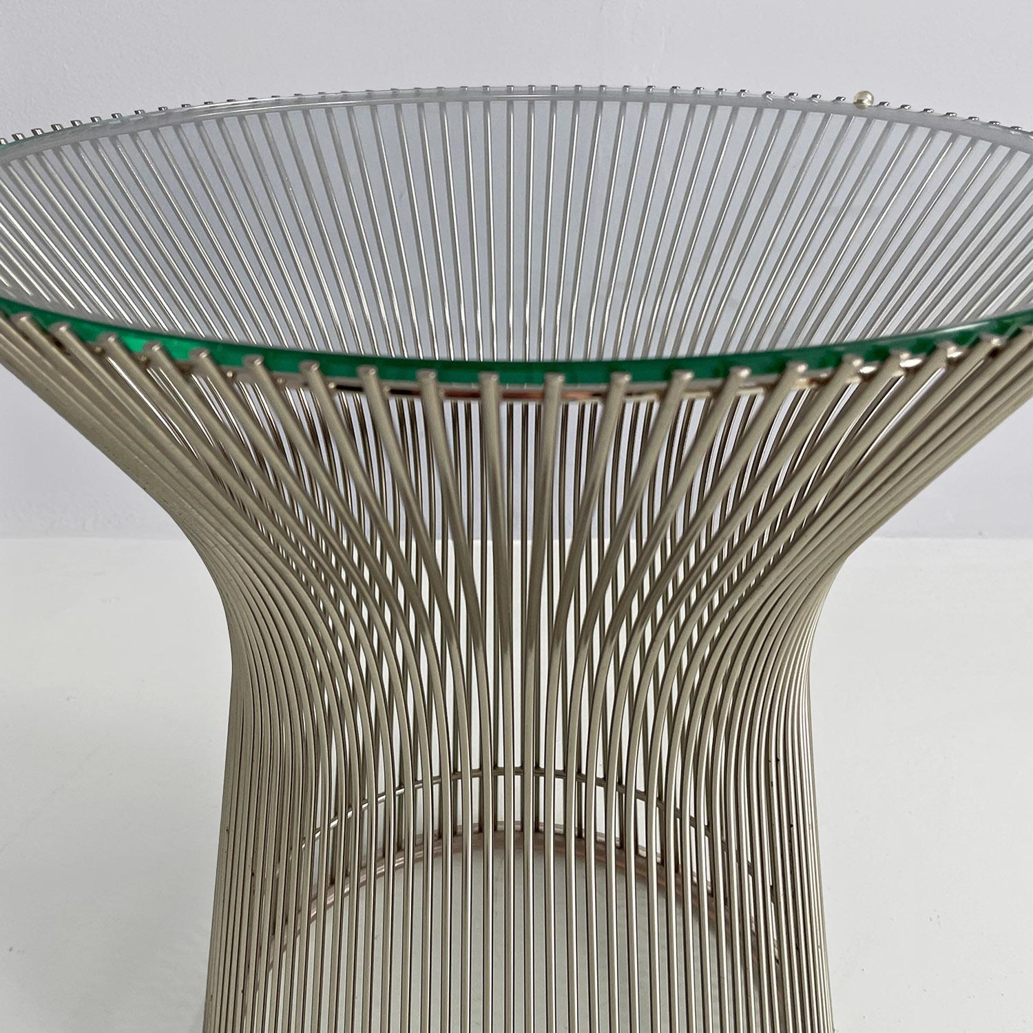 Mesas auxiliares modernas americanas de acero y cristal de Warren Platner para Knoll, 1966 en venta 4