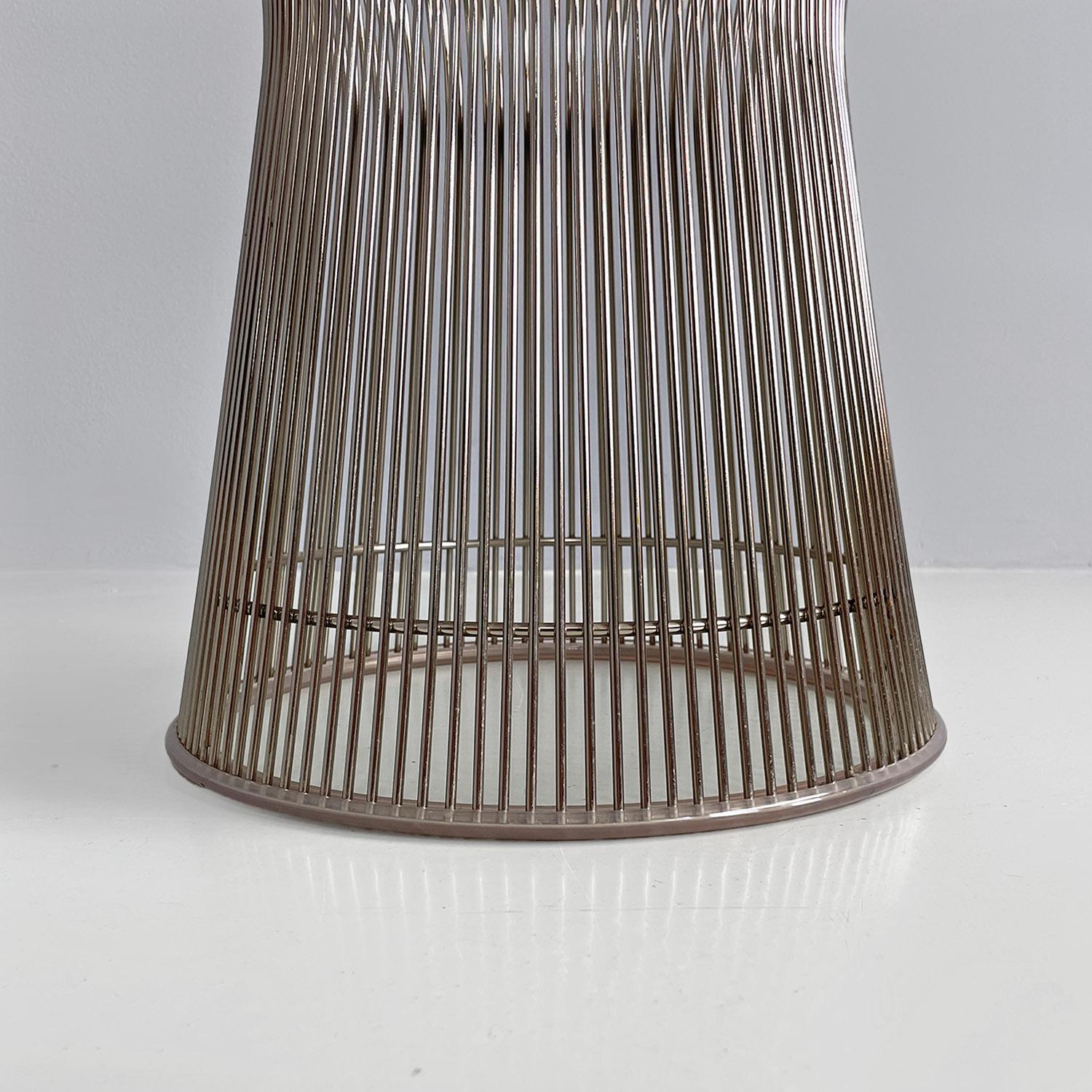 Mesas auxiliares modernas americanas de acero y cristal de Warren Platner para Knoll, 1966 en venta 2