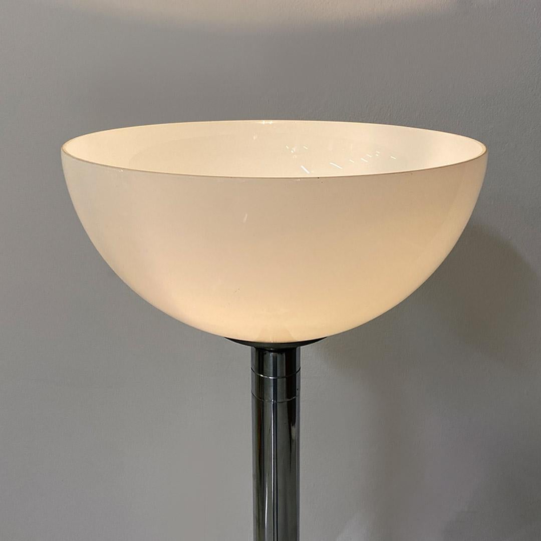 Modern Italian modern steel glass AM/AS floor lamp by Albini & Helg for Sirrah 1970s For Sale