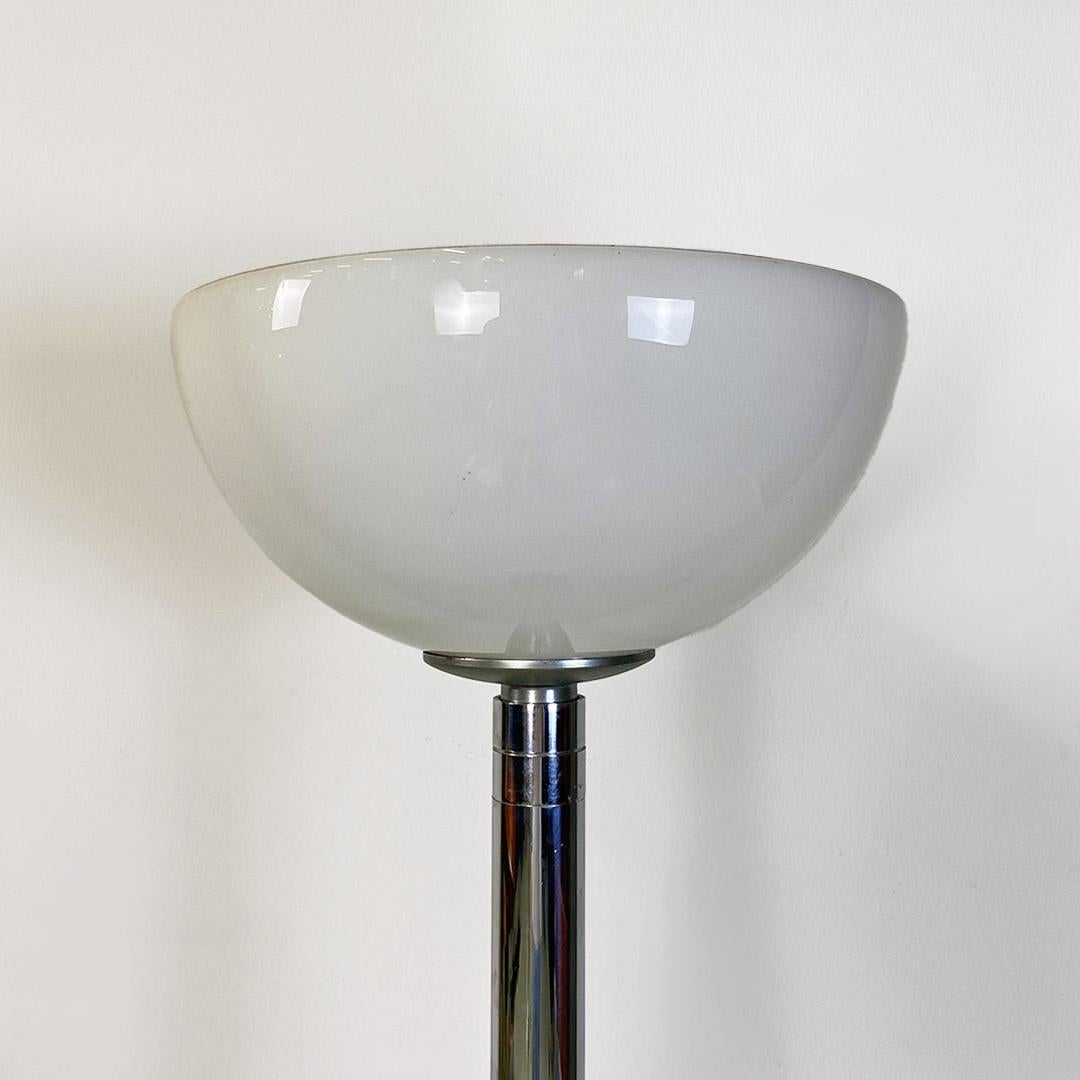 Steel Italian modern steel glass AM/AS floor lamp by Albini & Helg for Sirrah 1970s For Sale