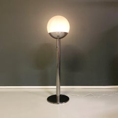 Italian Modern Steel Glass P428 Floor Lamp Pia Guidotti Crippa, Luci Milano 1970