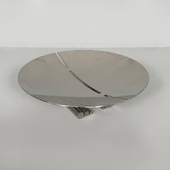 Italian modern steel round centerpiece, 1980s