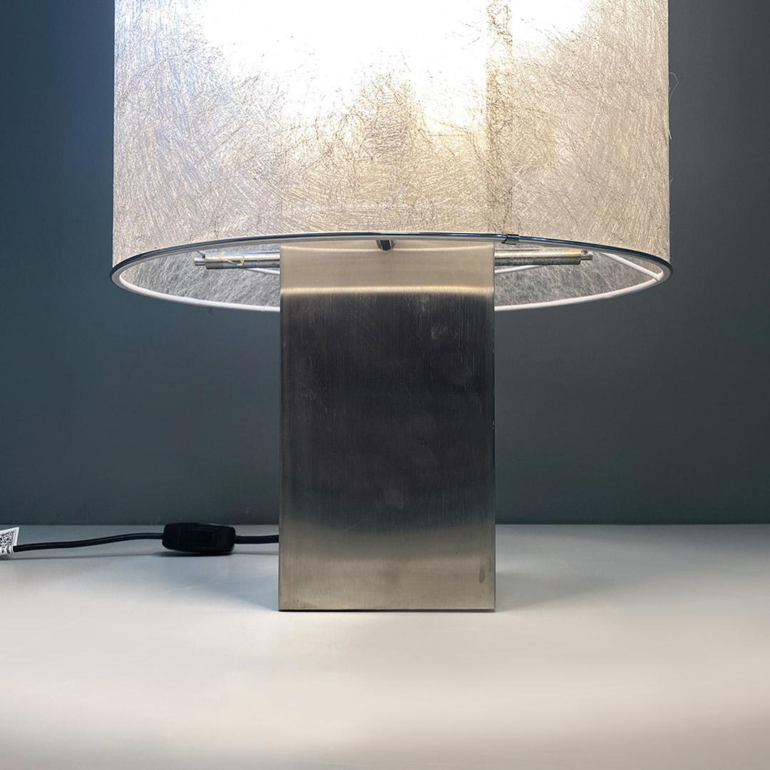 Modern Italian modern steel table lamp by Pia Guidetti Crippa for Lumi, 1980s For Sale