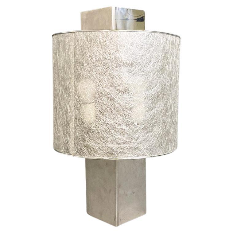 Italian modern steel table lamp by Pia Guidetti Crippa for Lumi, 1980s For Sale