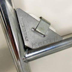 Moderner italienischer Couchtisch aus weißem Stahl mit Kunststofftabletts von Piero Lissoni Kartell, 1990