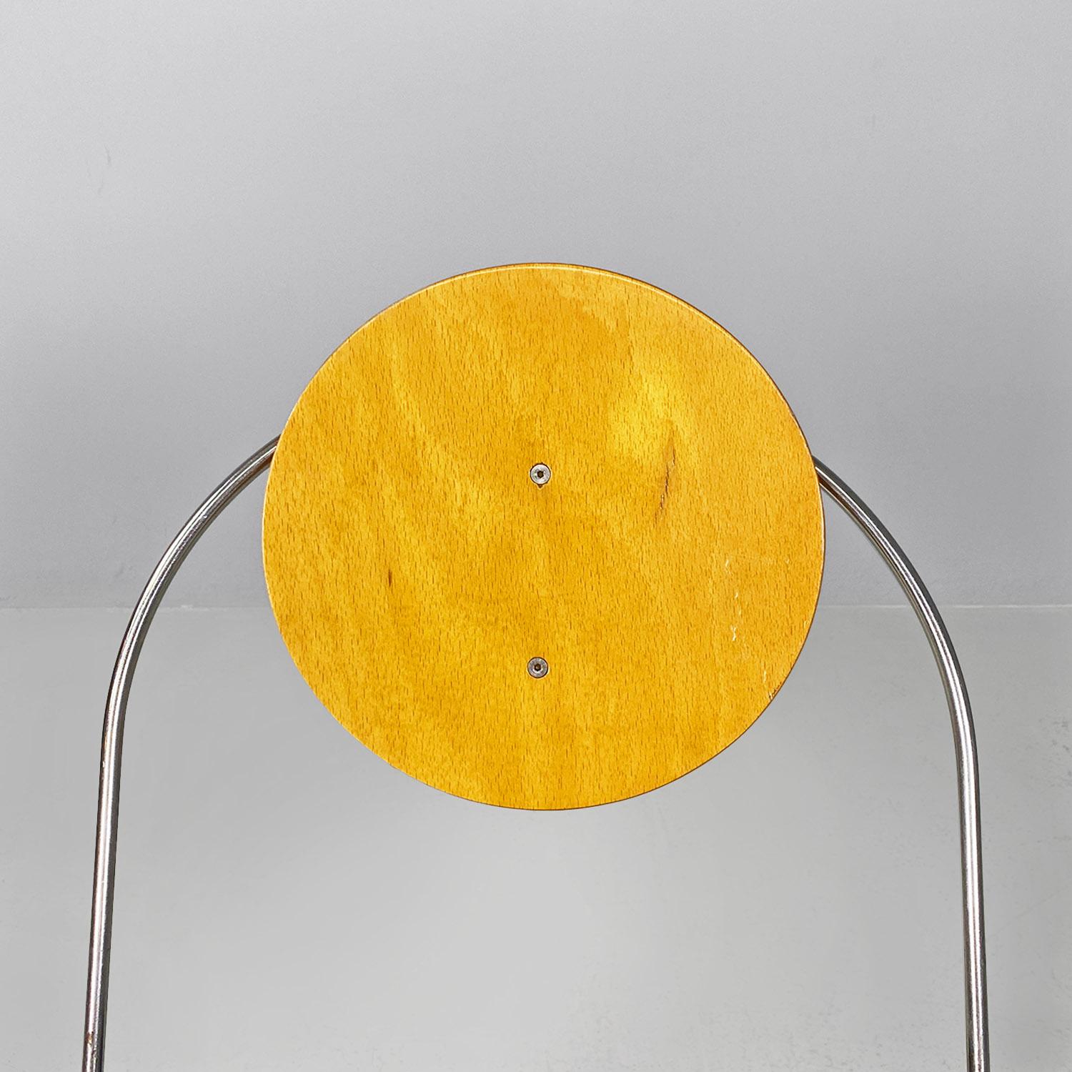 Moderne italienische Stühle aus Stahlholz und schwarzem Stoff von DDL Studio für Zero Design, 1990 im Angebot 6