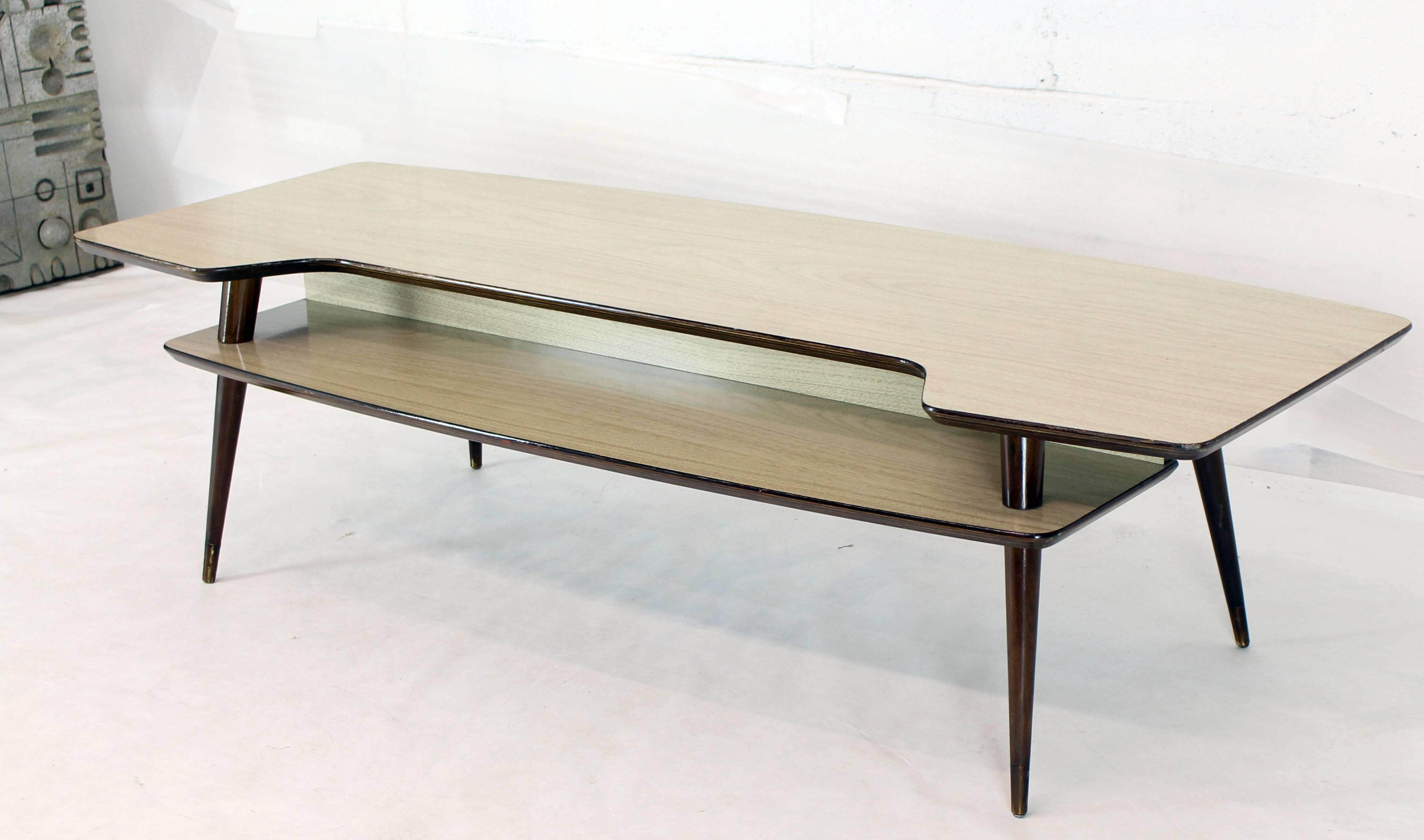 Italian Modern Step Coffee Table with Shelf For Sale 4
