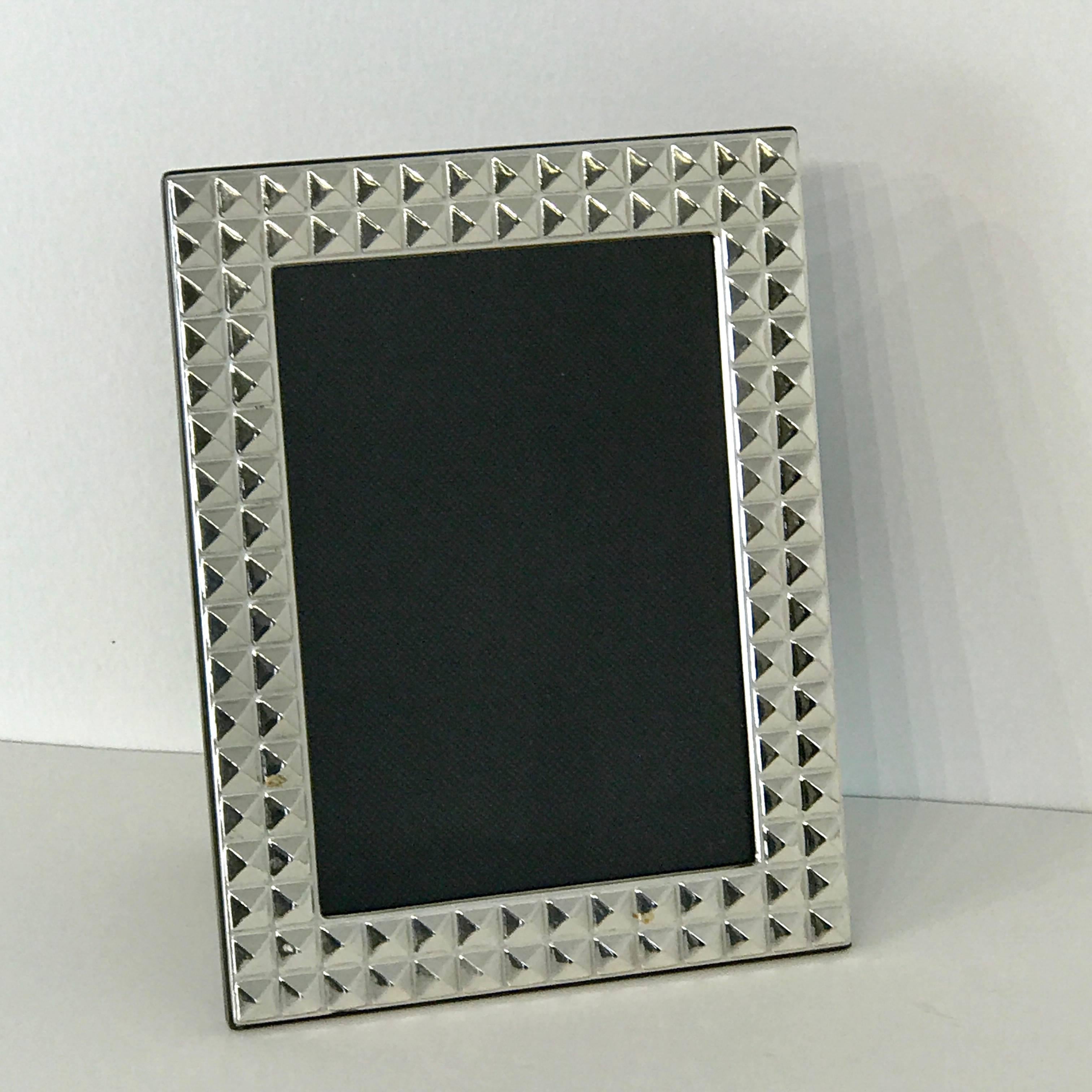 Lacquered Italian Modern Sterling Pyramidal Frame