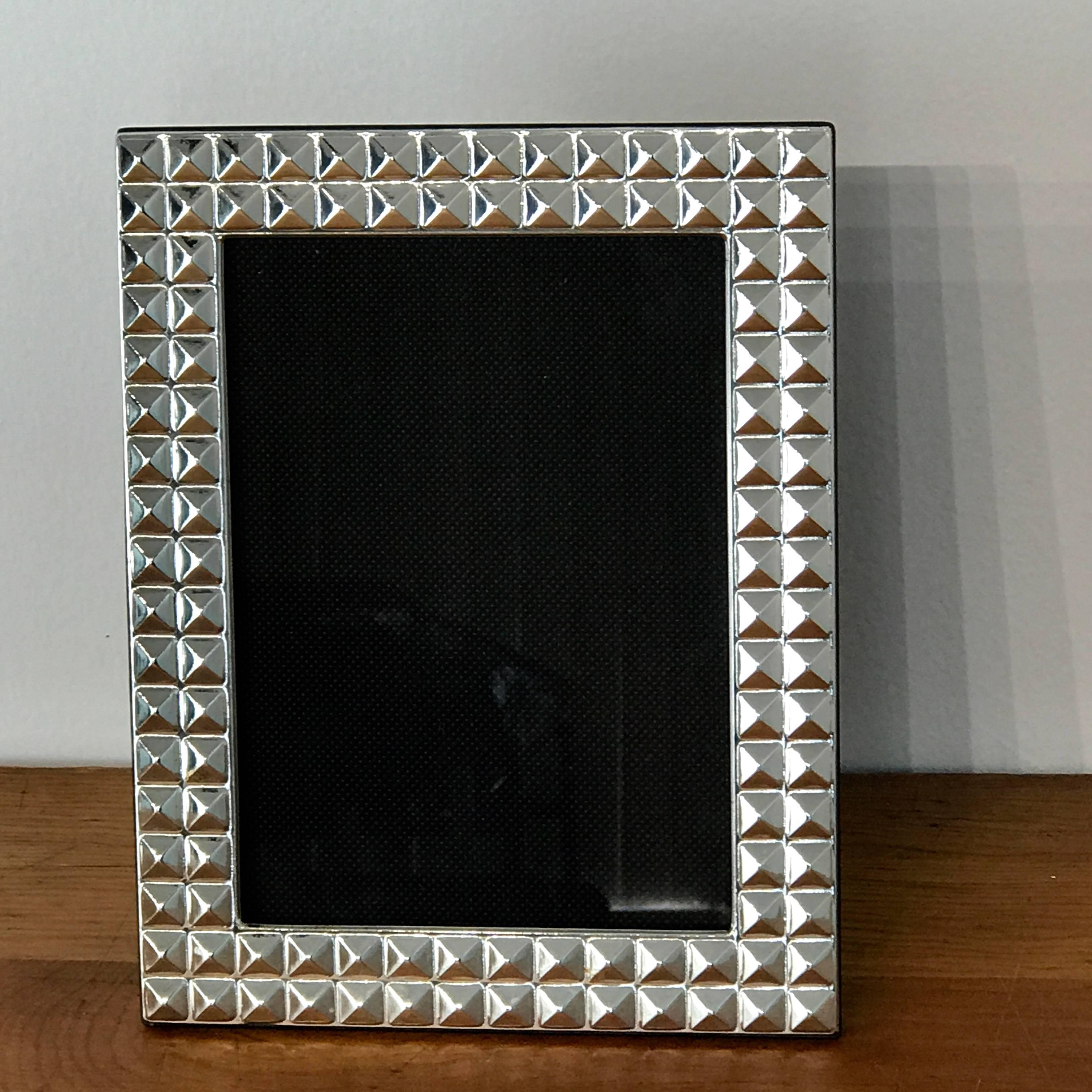 Italian Modern Sterling Pyramidal Frame In Excellent Condition In West Palm Beach, FL