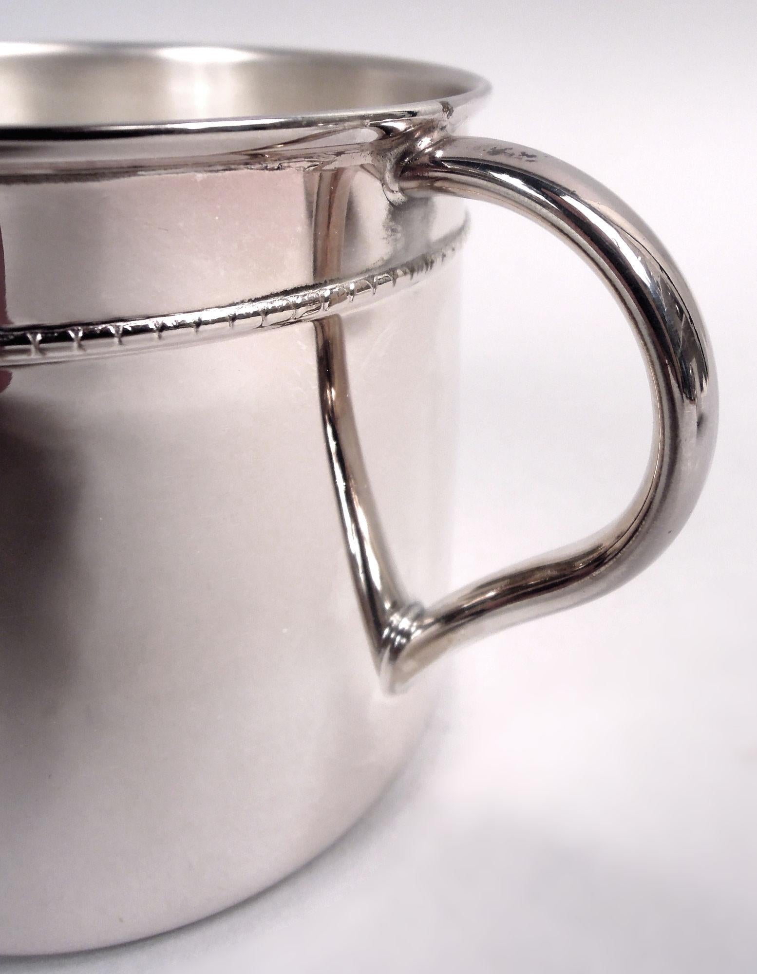 italien Italian Modern Sterling Silver Baby Cup en vente