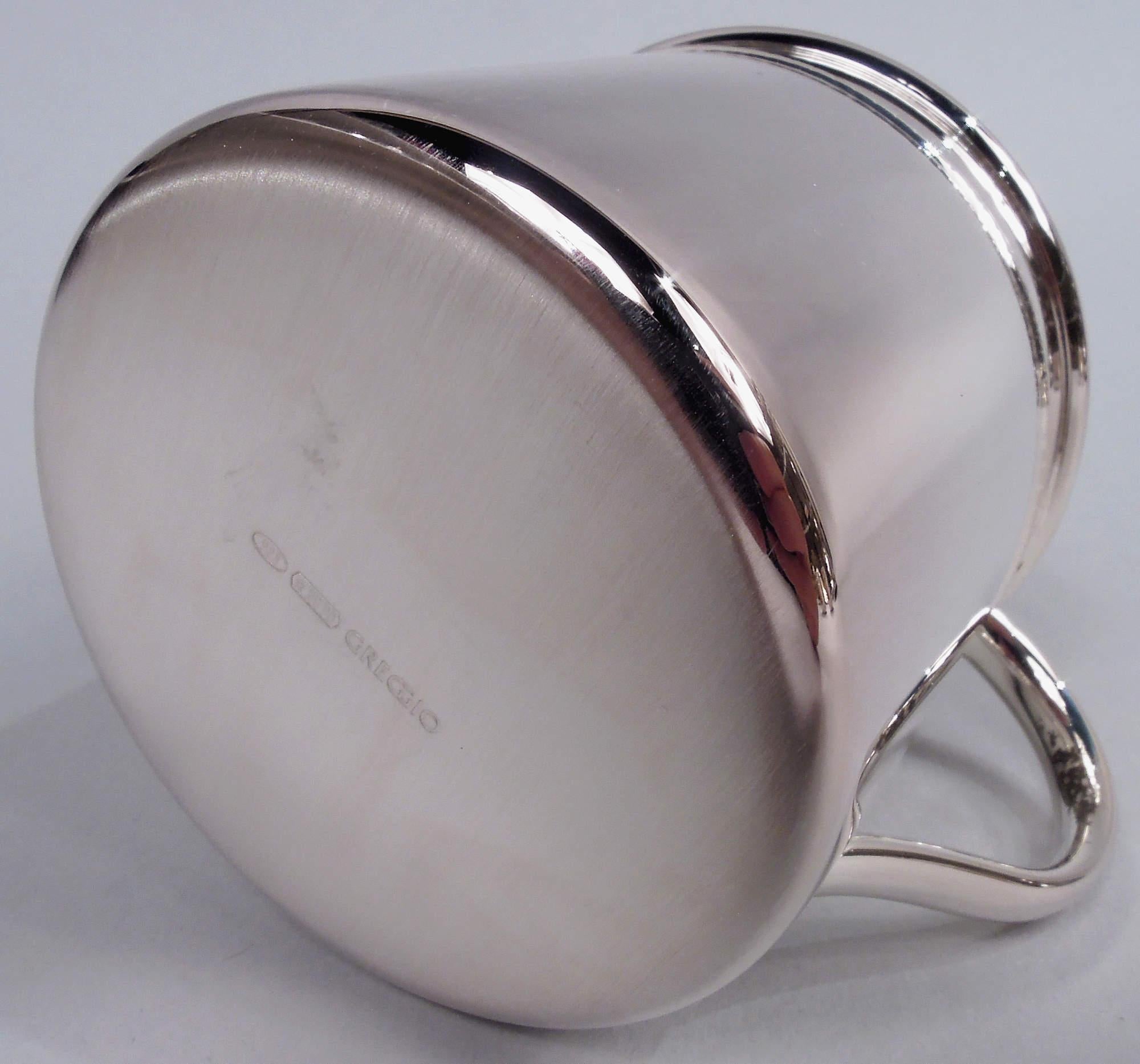 Italian Modern Sterling Silver Baby Cup 1