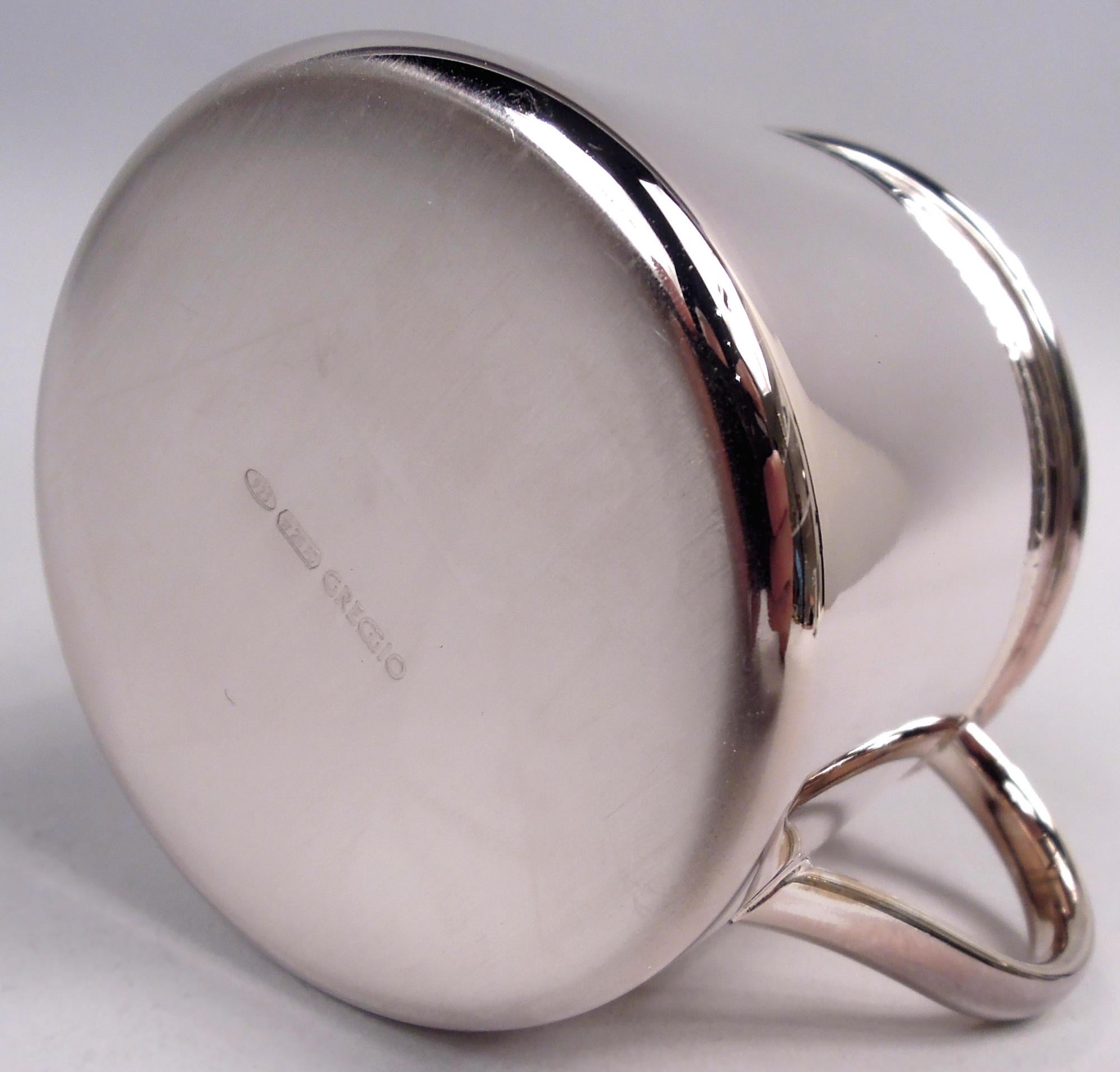XXIe siècle et contemporain Italian Modern Sterling Silver Baby Cup en vente