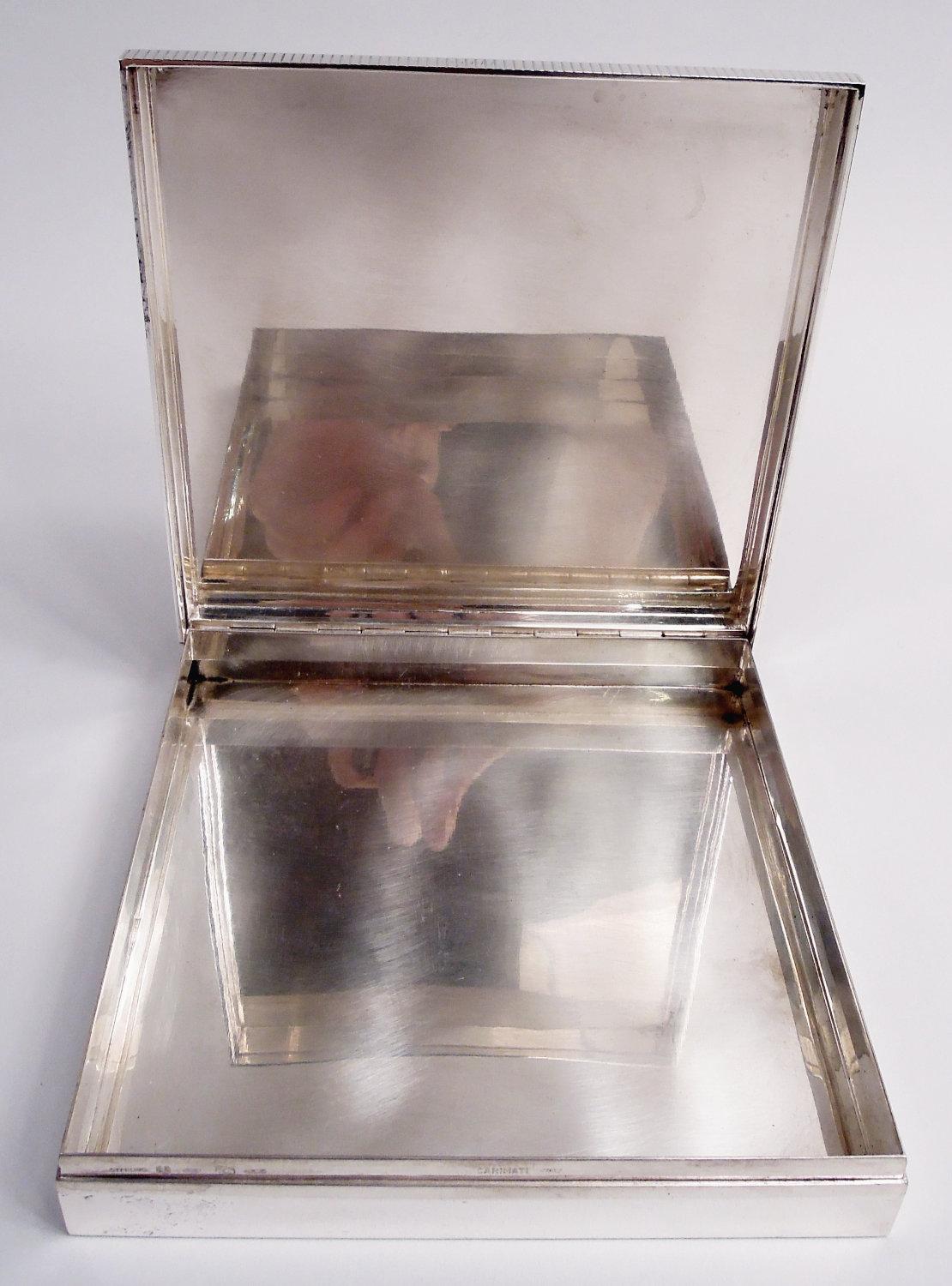 Caja moderna italiana de plata de ley Italiano en venta