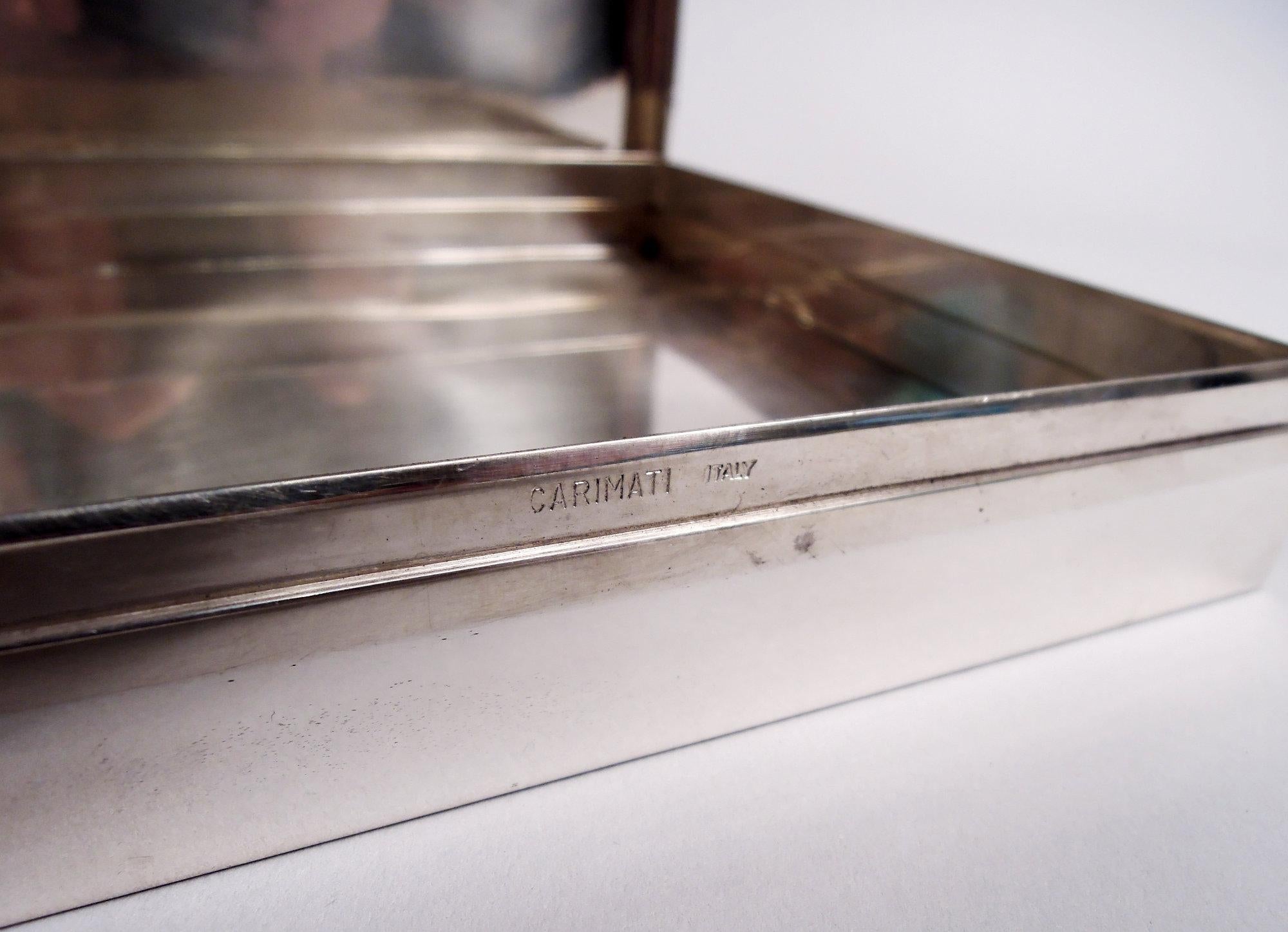 Caja moderna italiana de plata de ley en Bueno estado para la venta en New York, NY