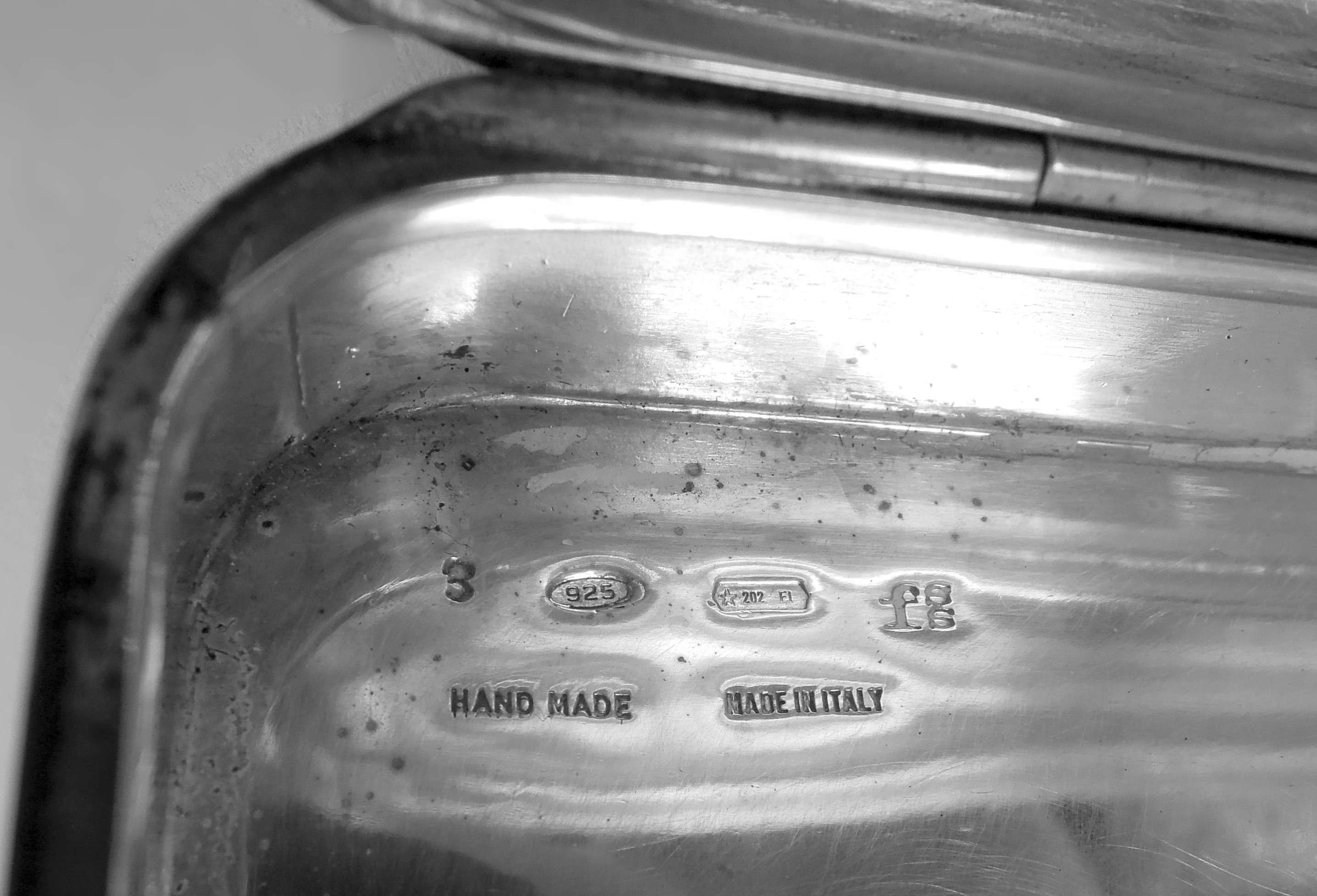 Argent sterling Italian Modern Sterling Silver Box en vente