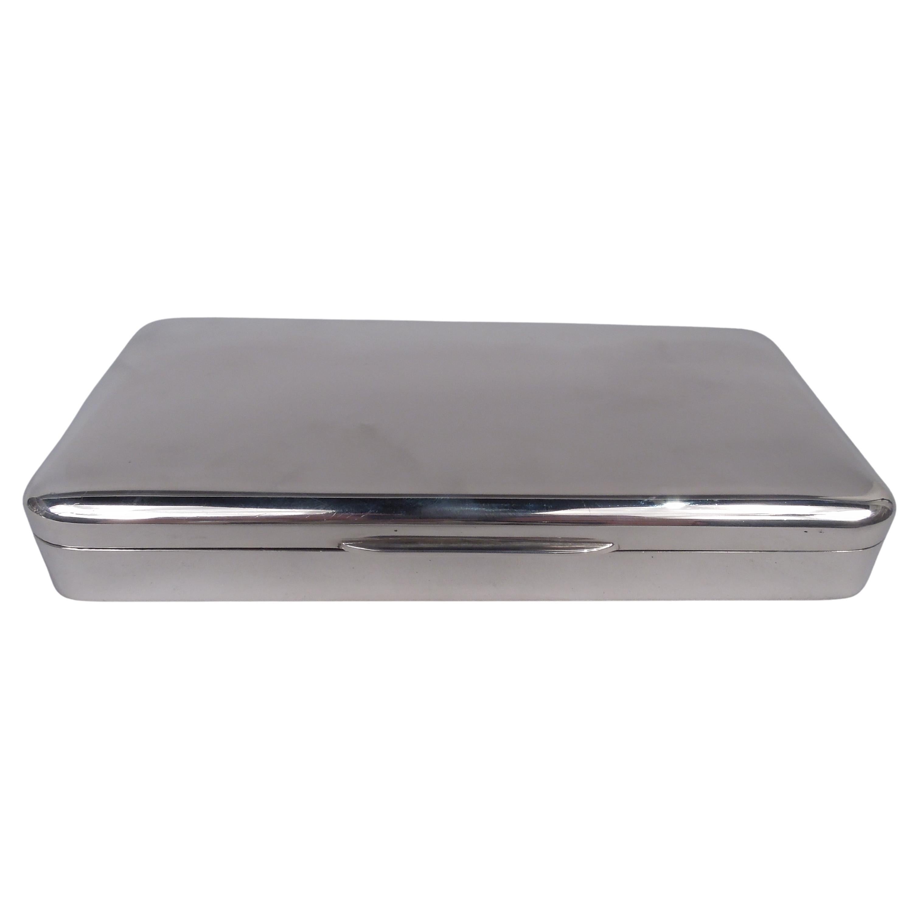 Italian Modern Sterling Silver Box en vente