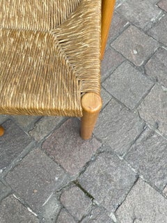 Sedie moderne italiane in legno impagliato Ciambotto De Pas D'urbino Lomazzi Pozzi, anni '70