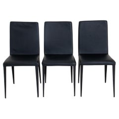 Italian Modern Style Black Dining/Side chairs, 3