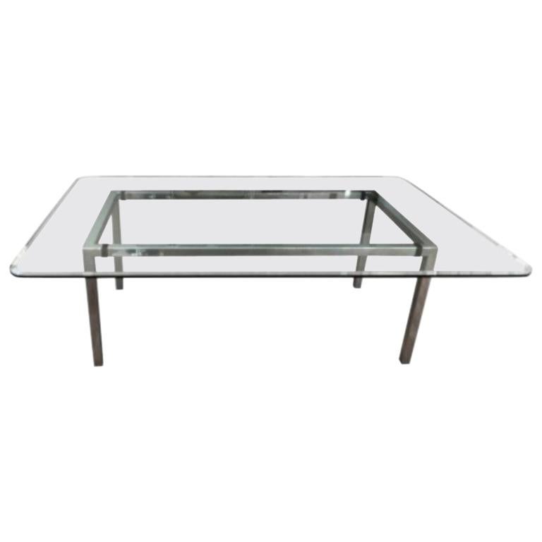 Italian Modern Style Large Rectangular Dining Table For Sale