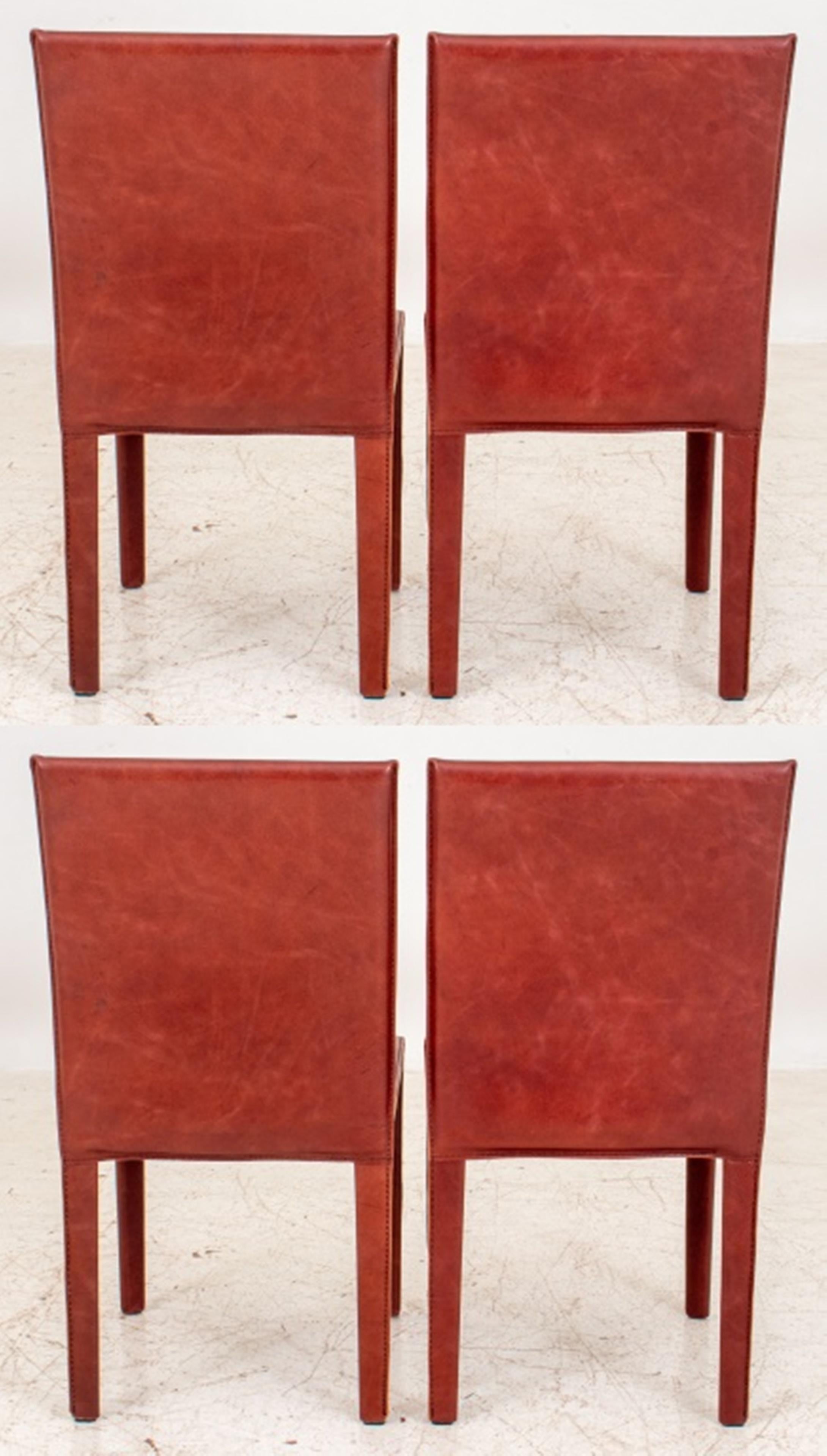 Faux Leather Italian Modern Style Side Chairs