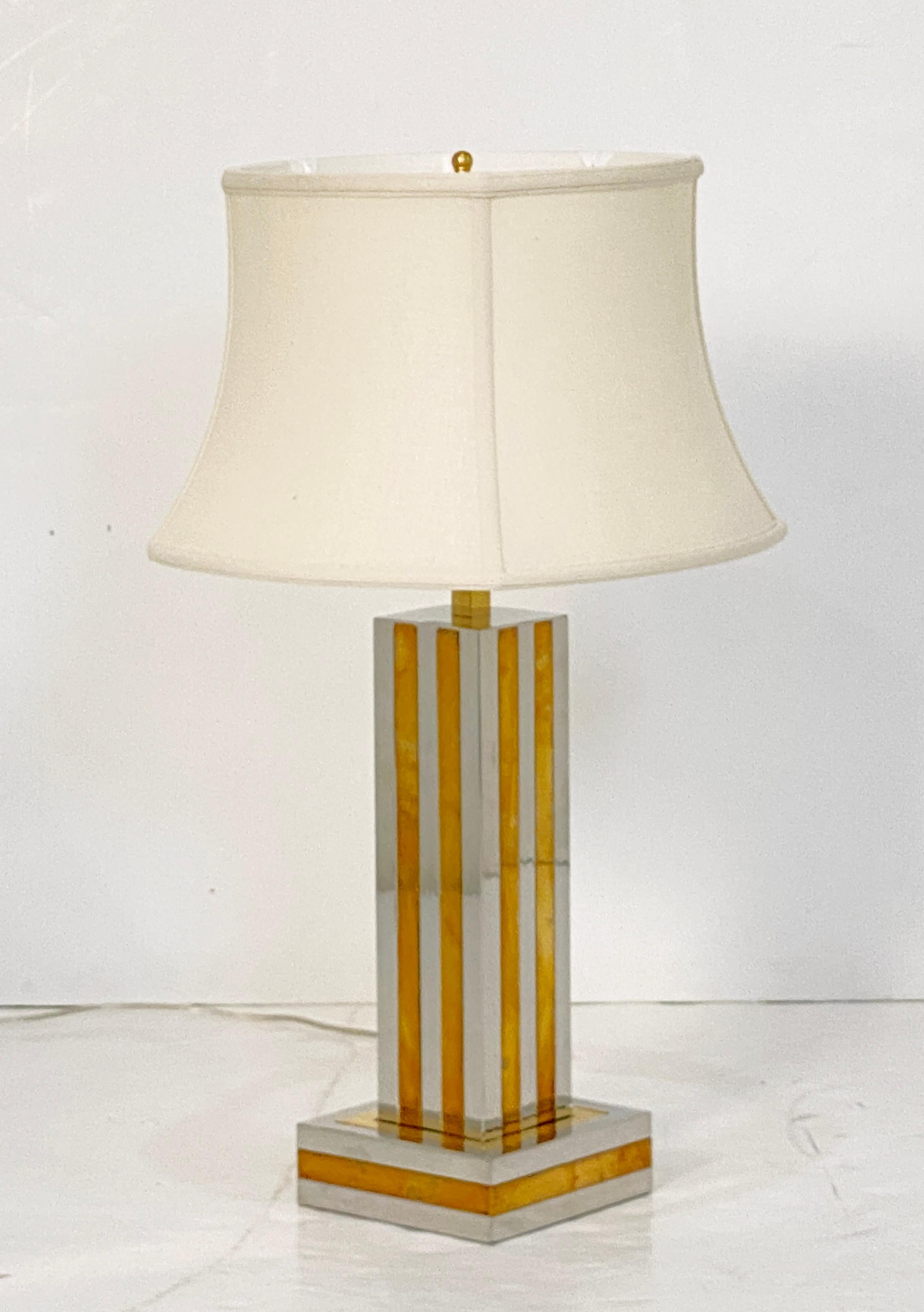 Italian Modern Table Lamp of Chrome and Brass by Romeo Rega im Angebot 7