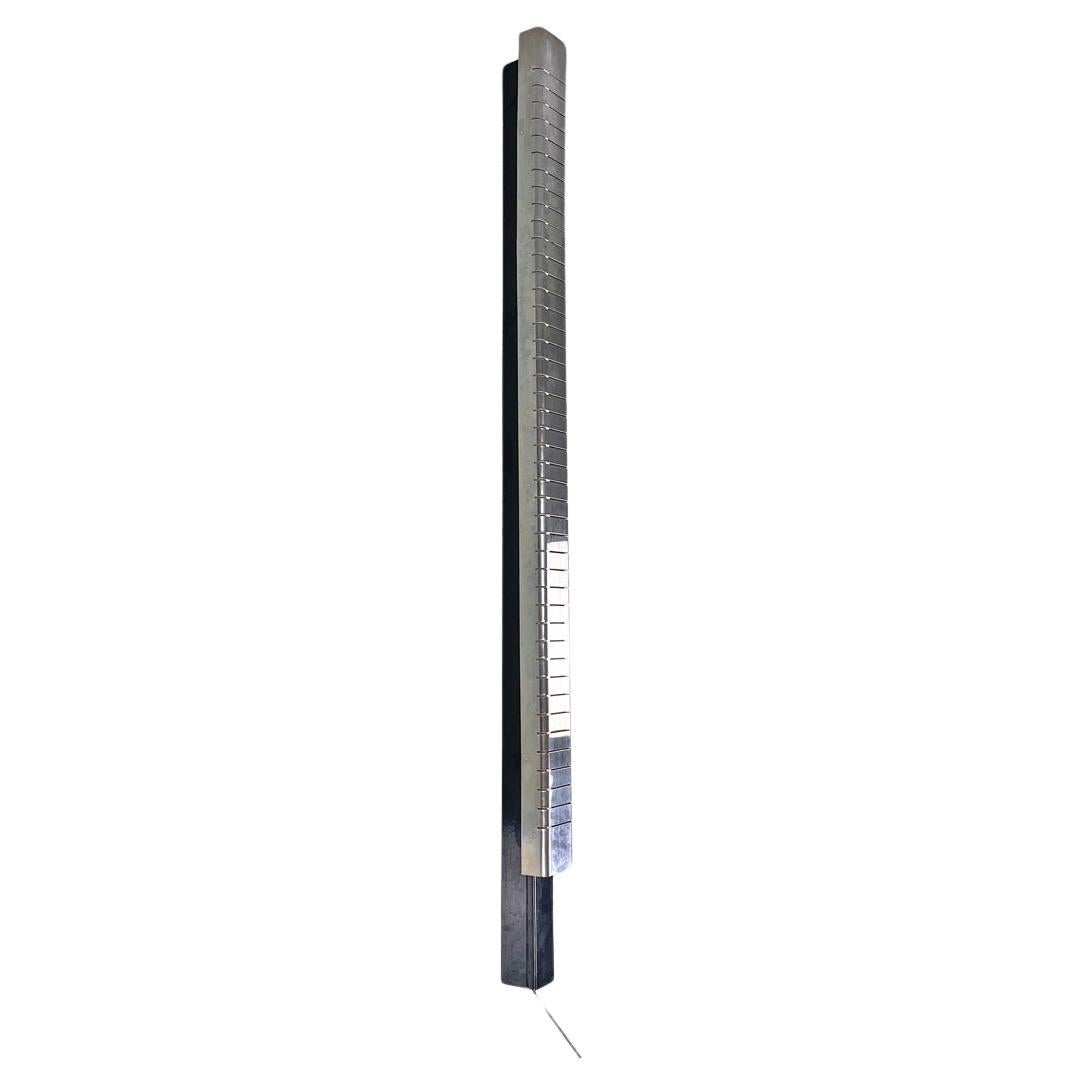 Italian modern tall wall lamp in chromed metal by Lamperti, 1970s