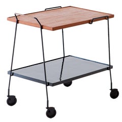 Italian Modern Teak Bar Cart, 1950s